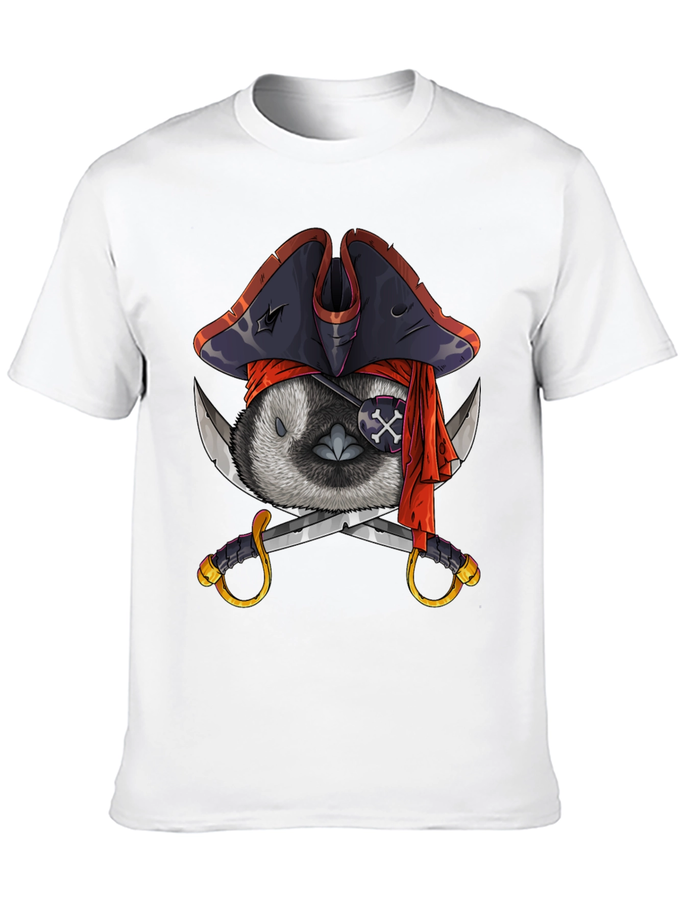 Black Pirate Raccoon Graphic T-Shirt view 10