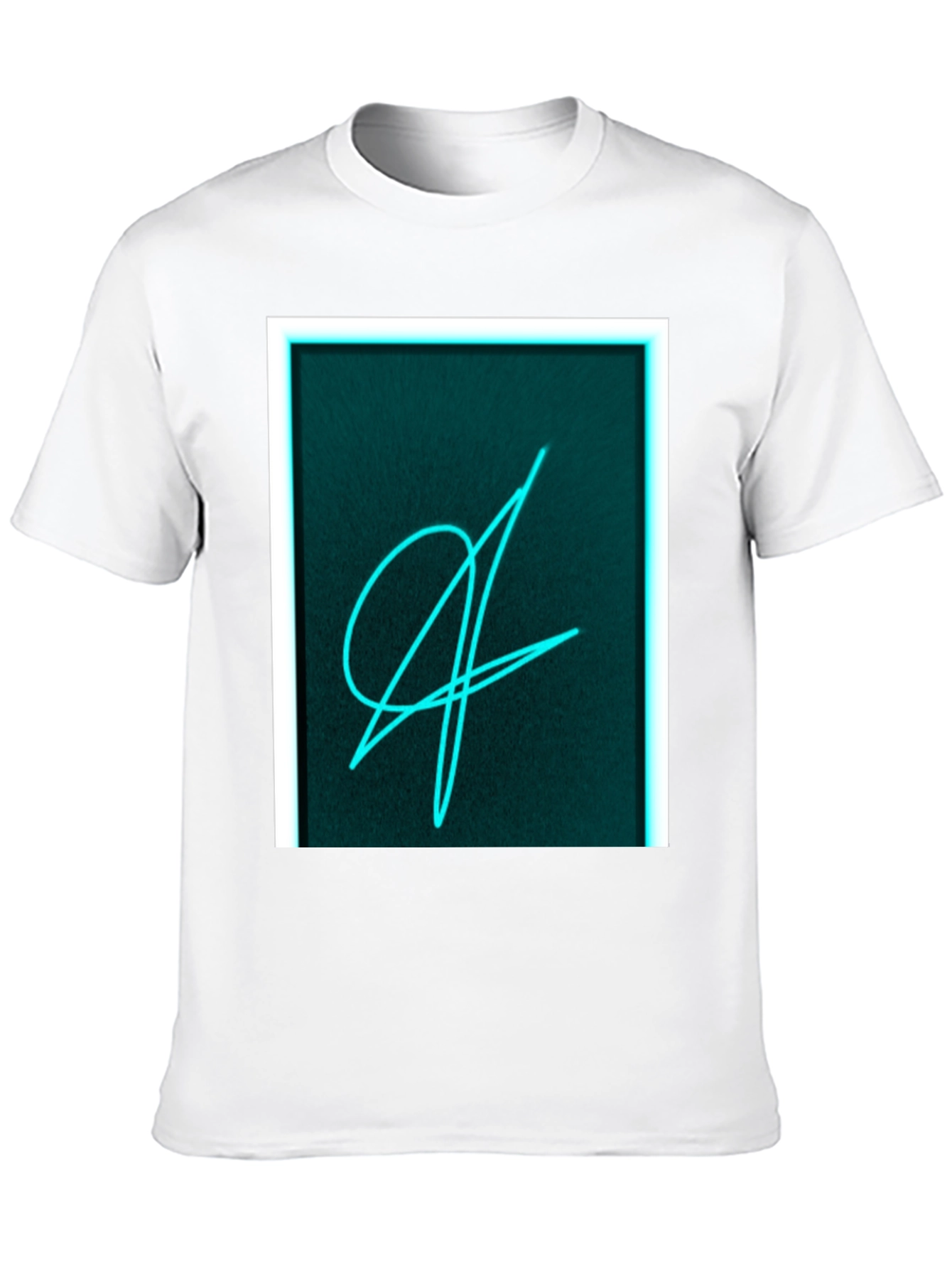 Black Neon Scribble Graphic Black T-Shirt view 10