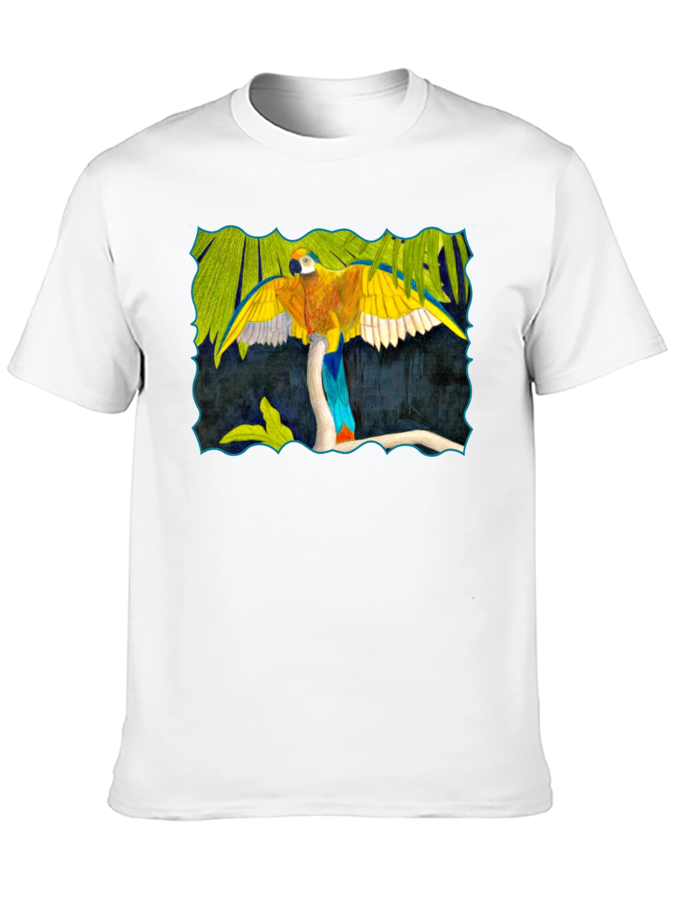 Black Parrot Graphic Black T-Shirt view 10