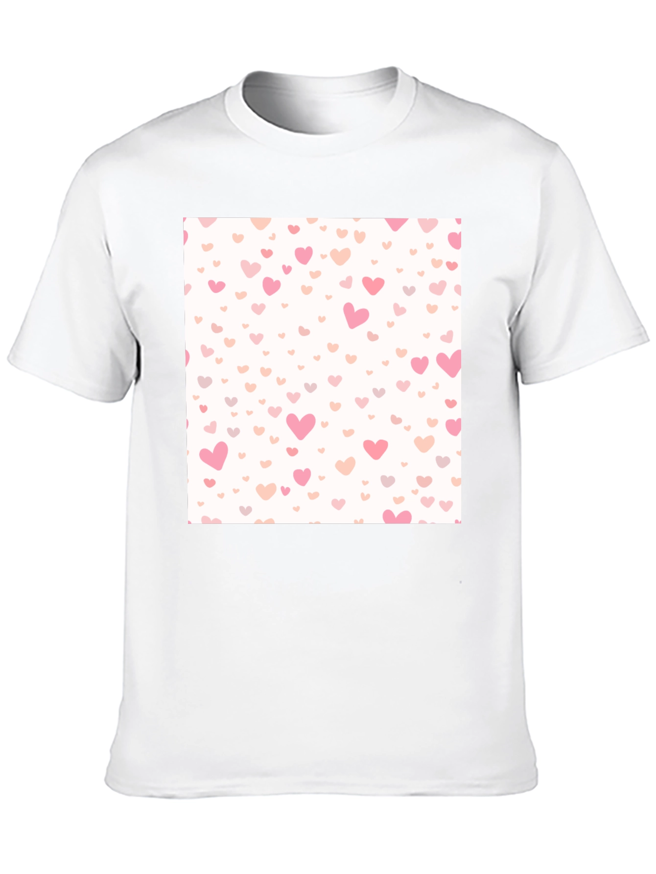 Black Heart Pattern Tee - Black Valentine's Day Shirt view 10