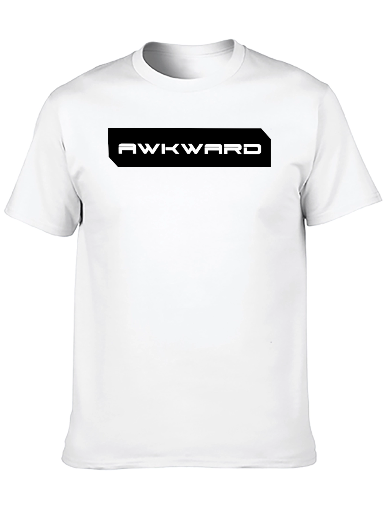 Black Awkward Graphic Tee - Black Casual T-Shirt view 10