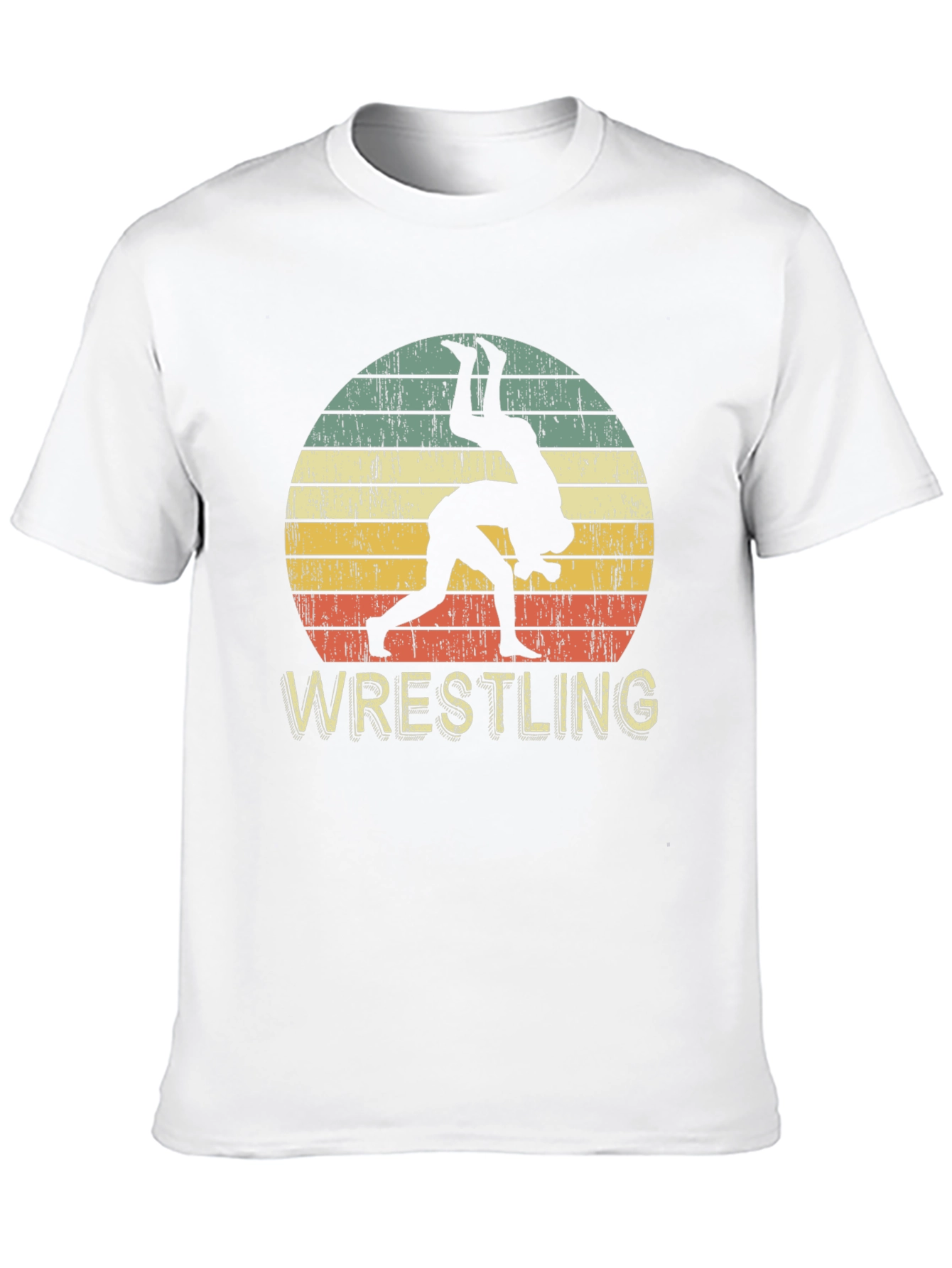 Black Vintage Wrestling Sunset T-Shirt view 10