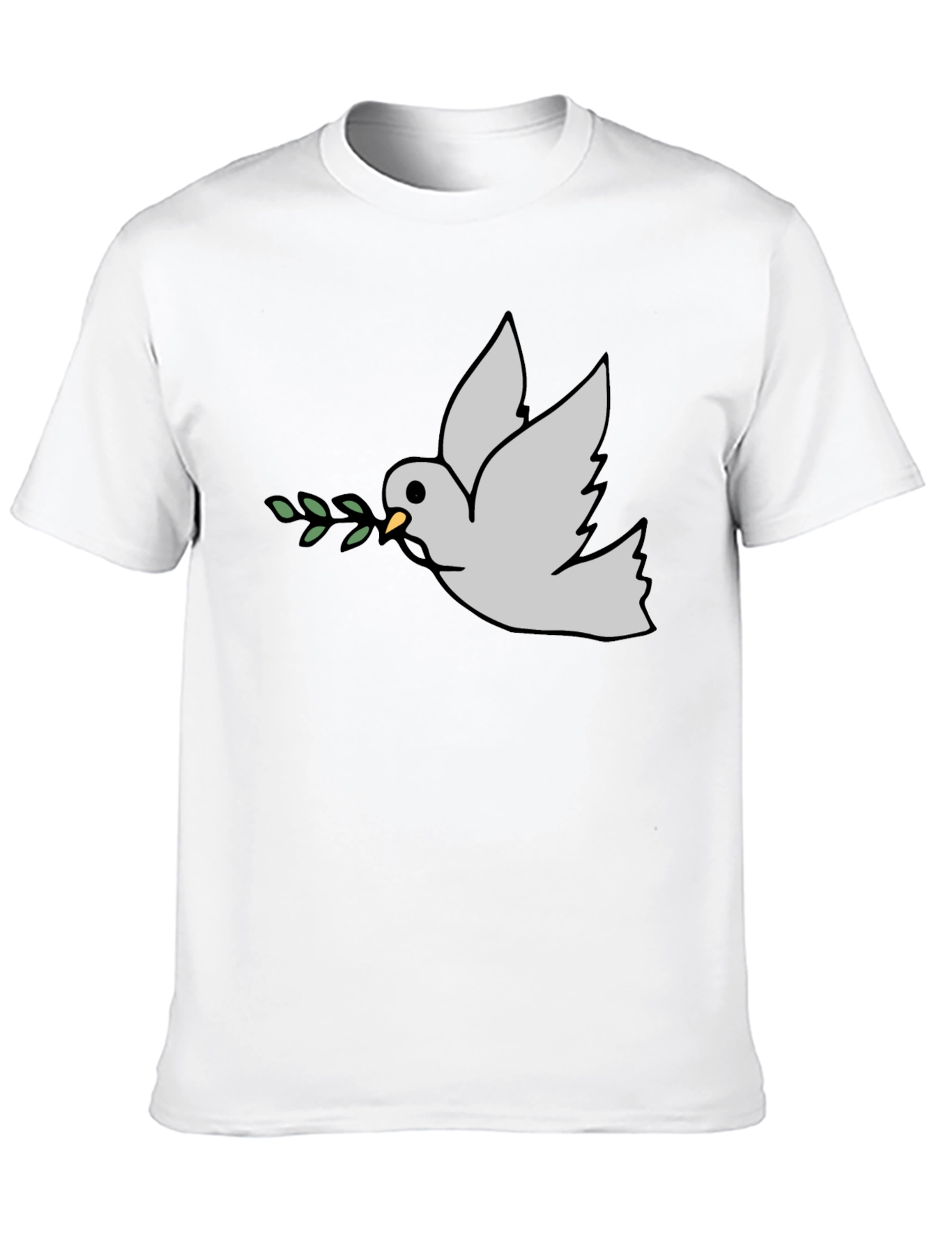 Black Peace Dove Graphic Tee - Black Casual T-Shirt view 10