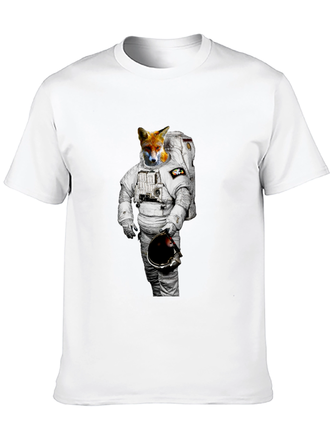 Black Fox Astronaut Graphic Tee - Mens Black T-Shirt view 10