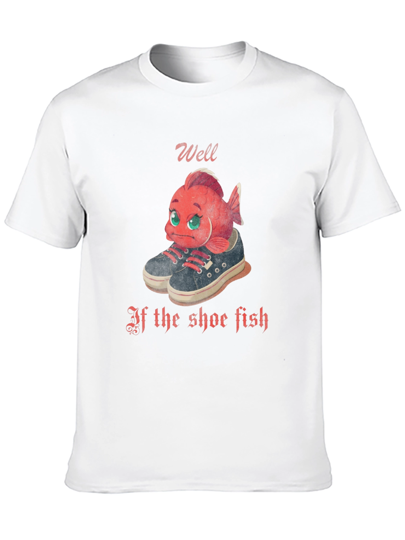 Black Shoe Fish T-Shirt - Novelty Graphic Tee view 10