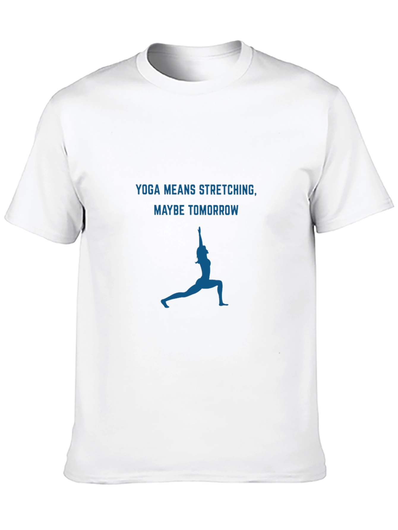 Black Yoga Means Stretching T-Shirt Funny Gym Tee view 10