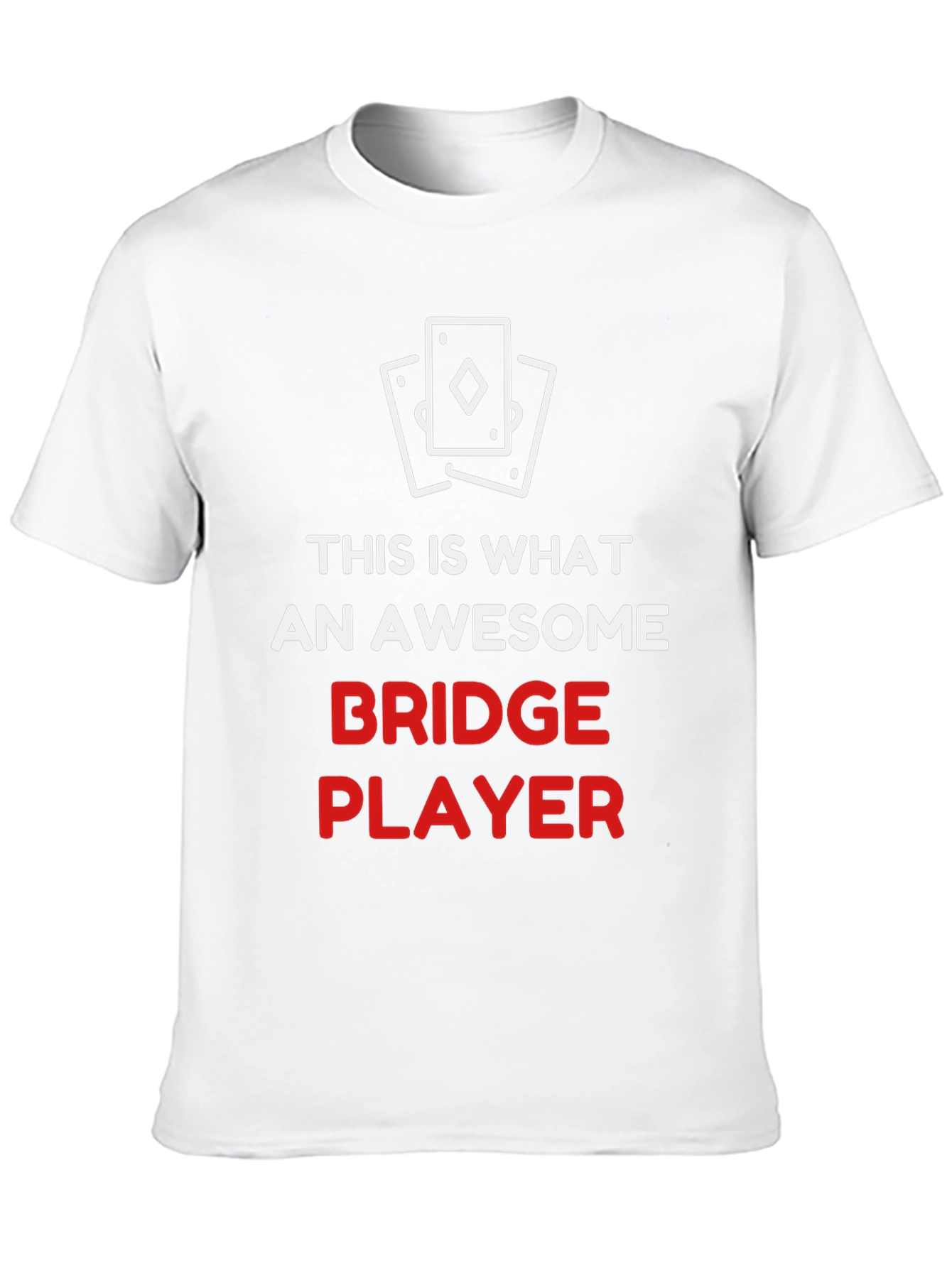 Black Awesome Bridge Player T-Shirt view 10