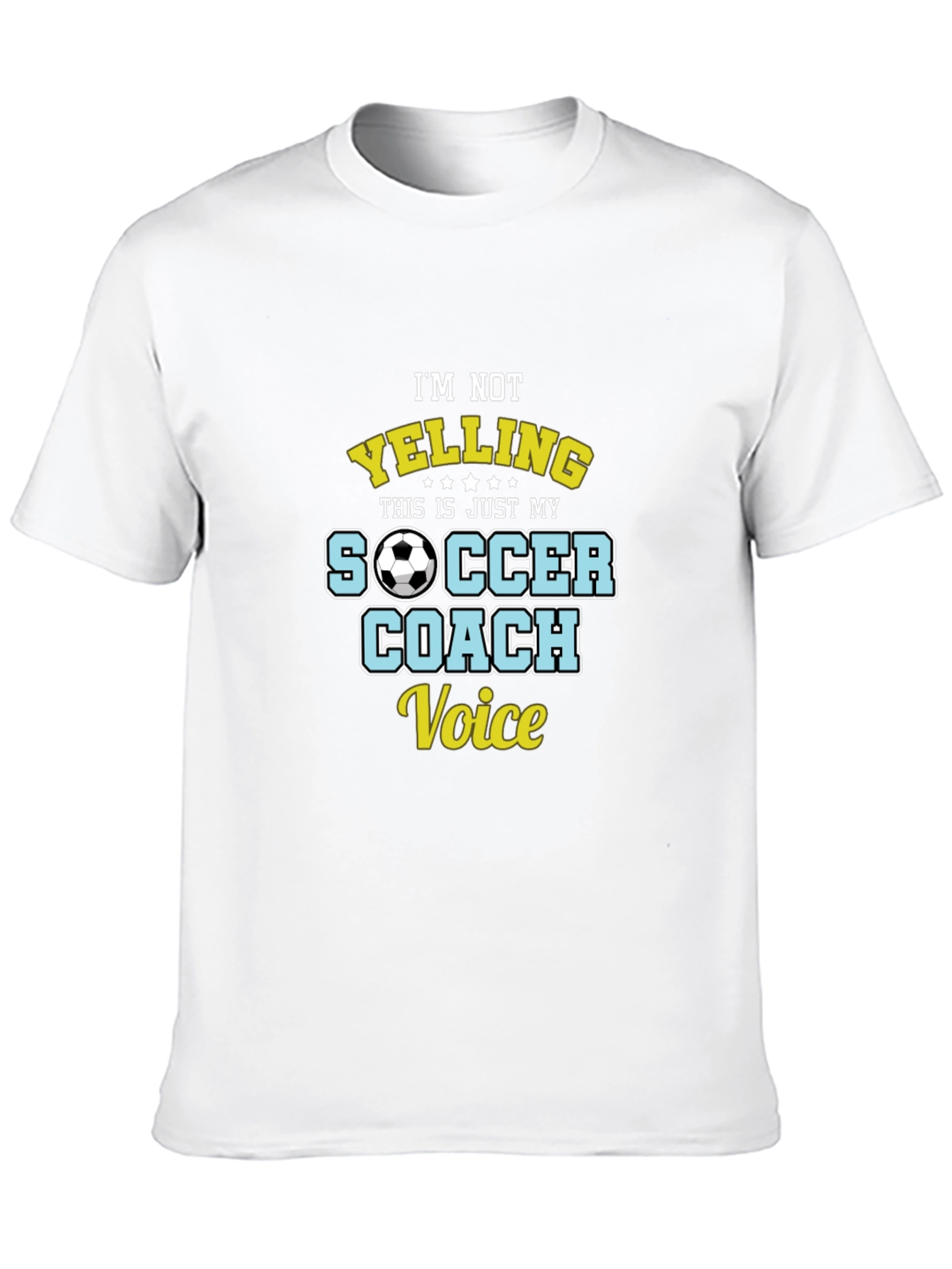 Black Soccer Coach T-Shirt - I'm Not Yelling view 10