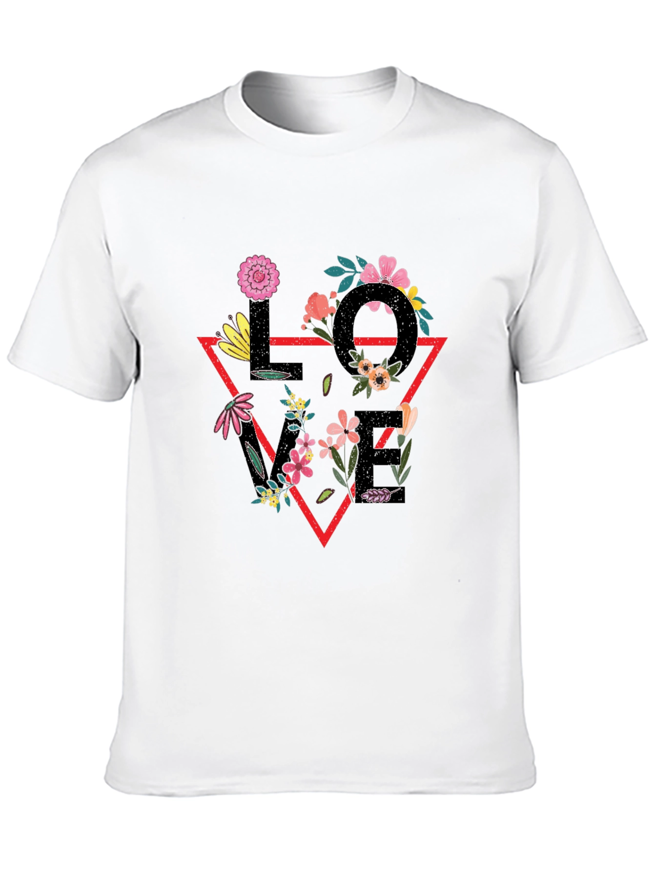 Black Floral LOVE Graphic Tee - Trendy Black T-Shirt view 10