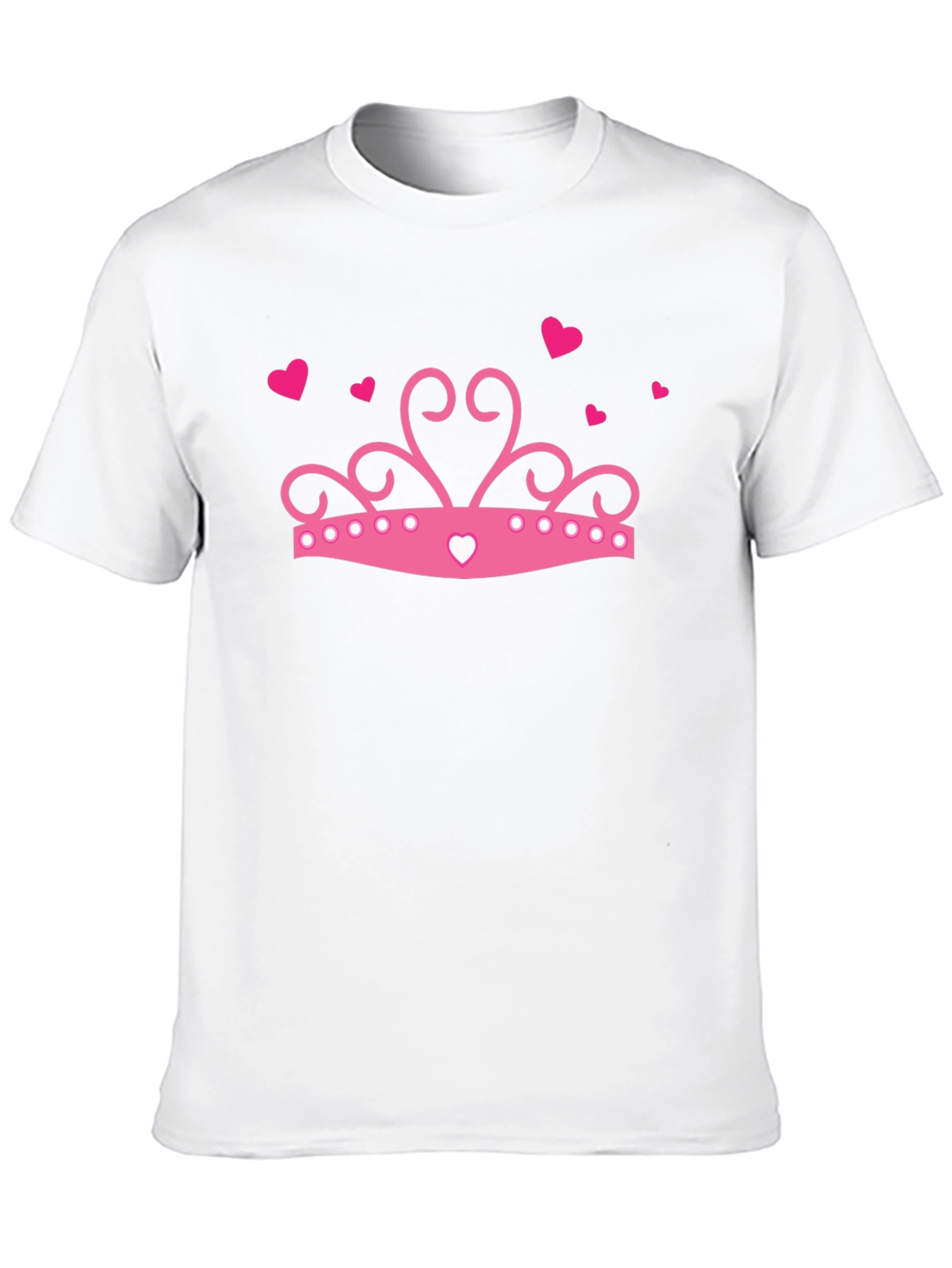Black Pink Crown Hearts Black T-Shirt view 10