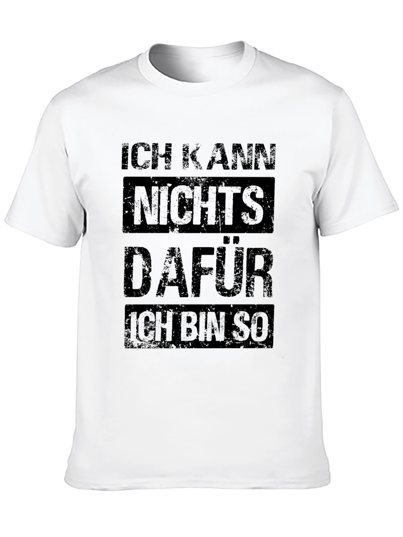 Black German Slogan T-Shirt - Ich Kann Nichts Dafur view 10