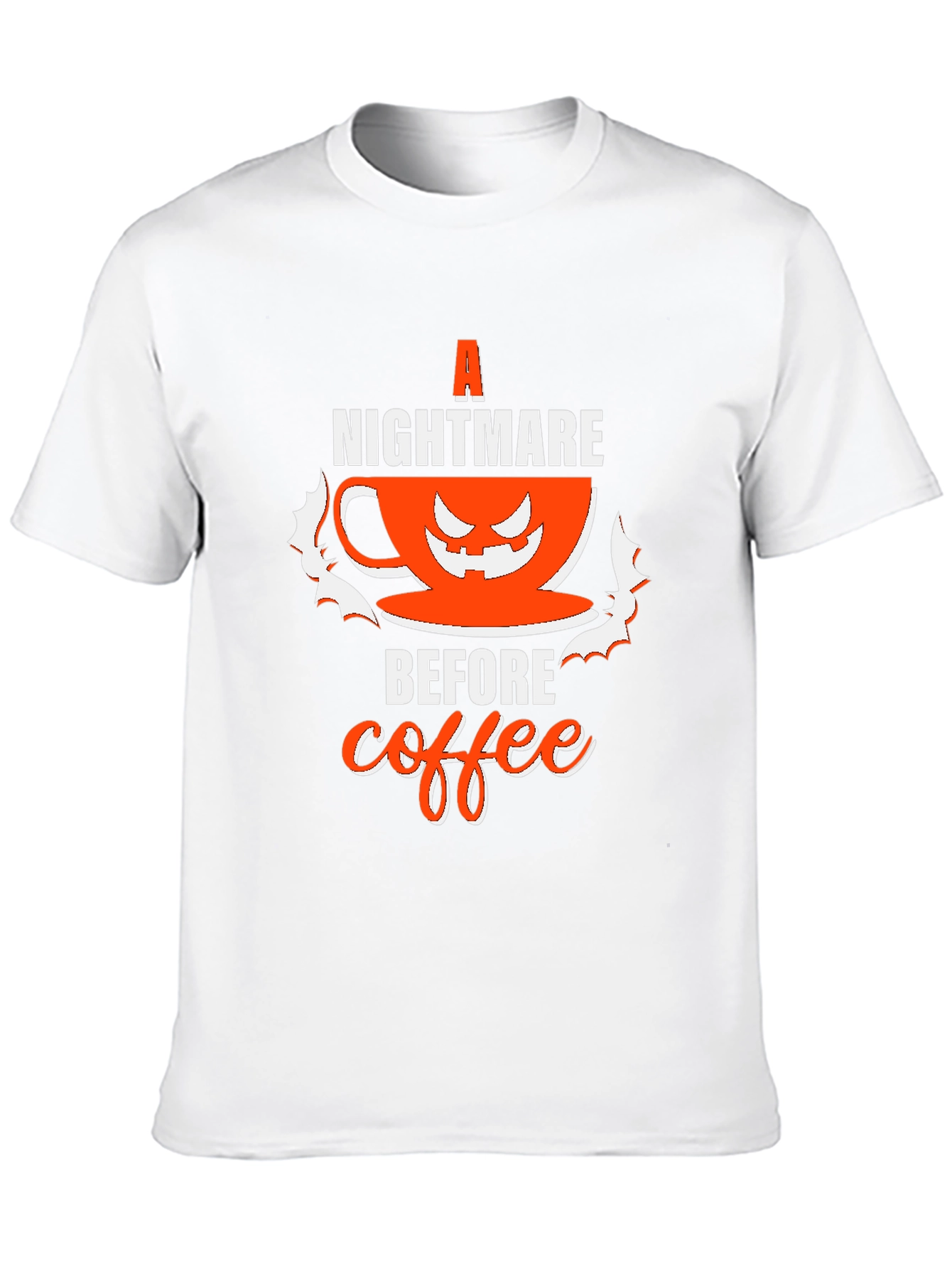 Black Nightmare Before Coffee Halloween T-Shirt view 10
