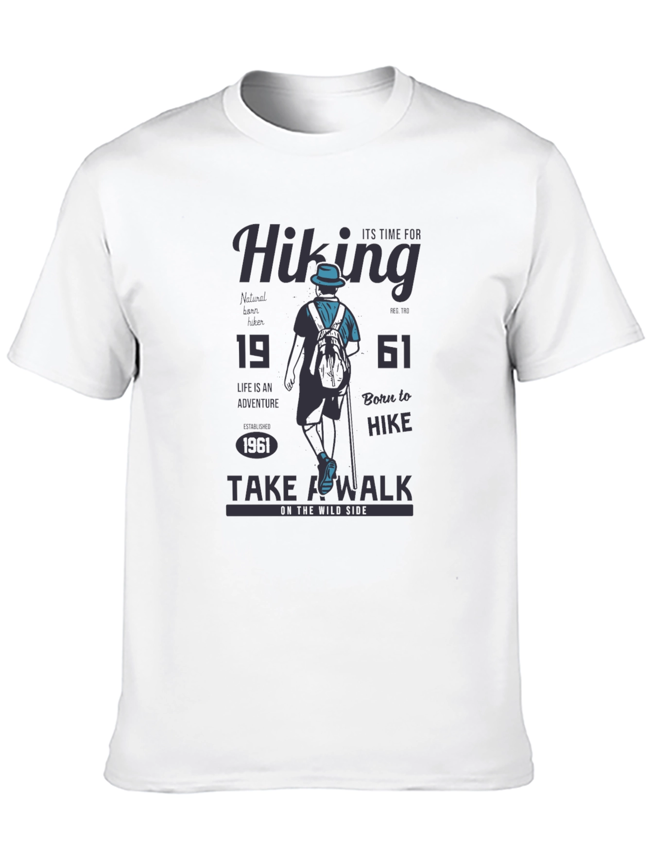Black Hiking Adventure T-Shirt - Born to Hike view 10