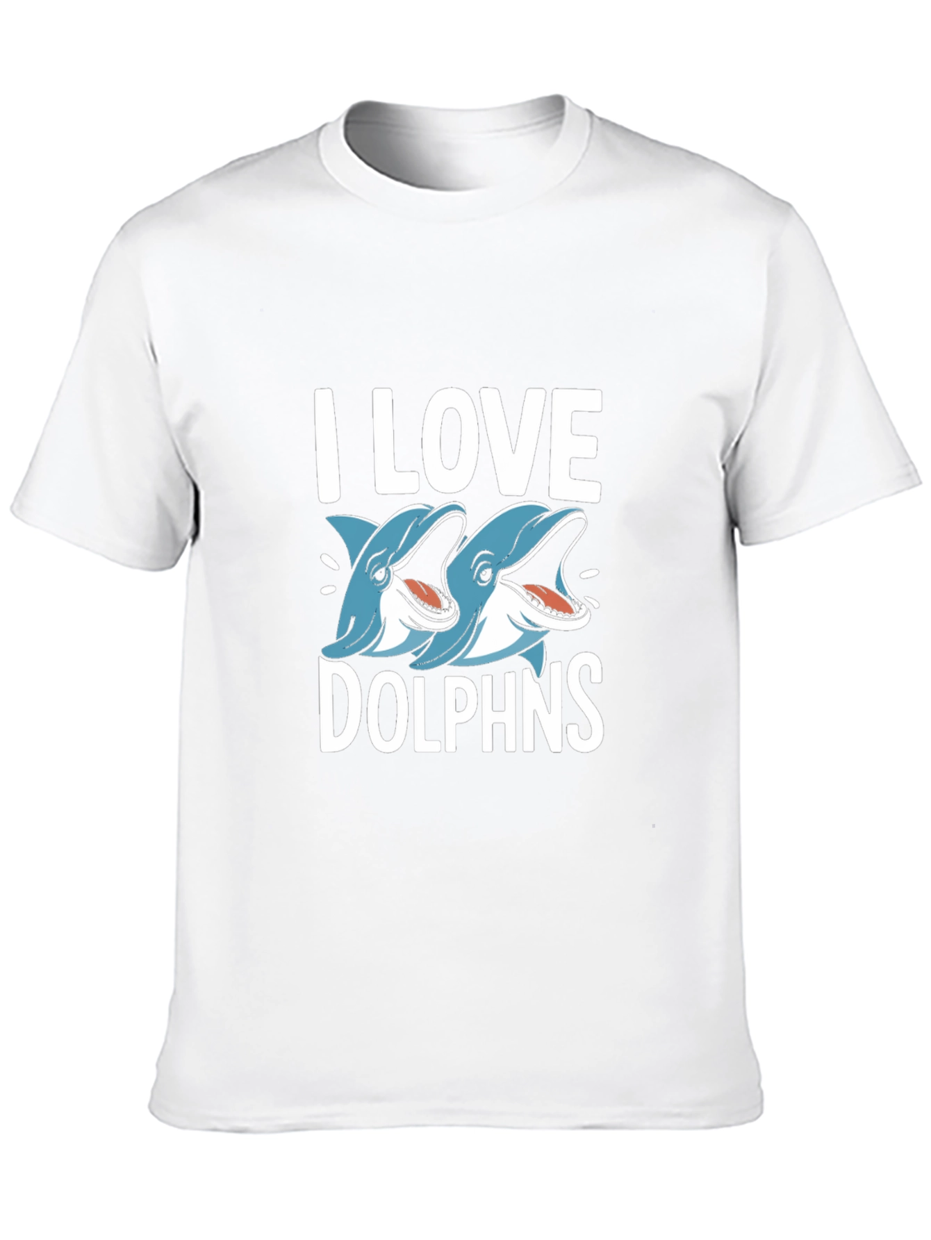 Black I Love Dolphins Black Graphic Tee view 10