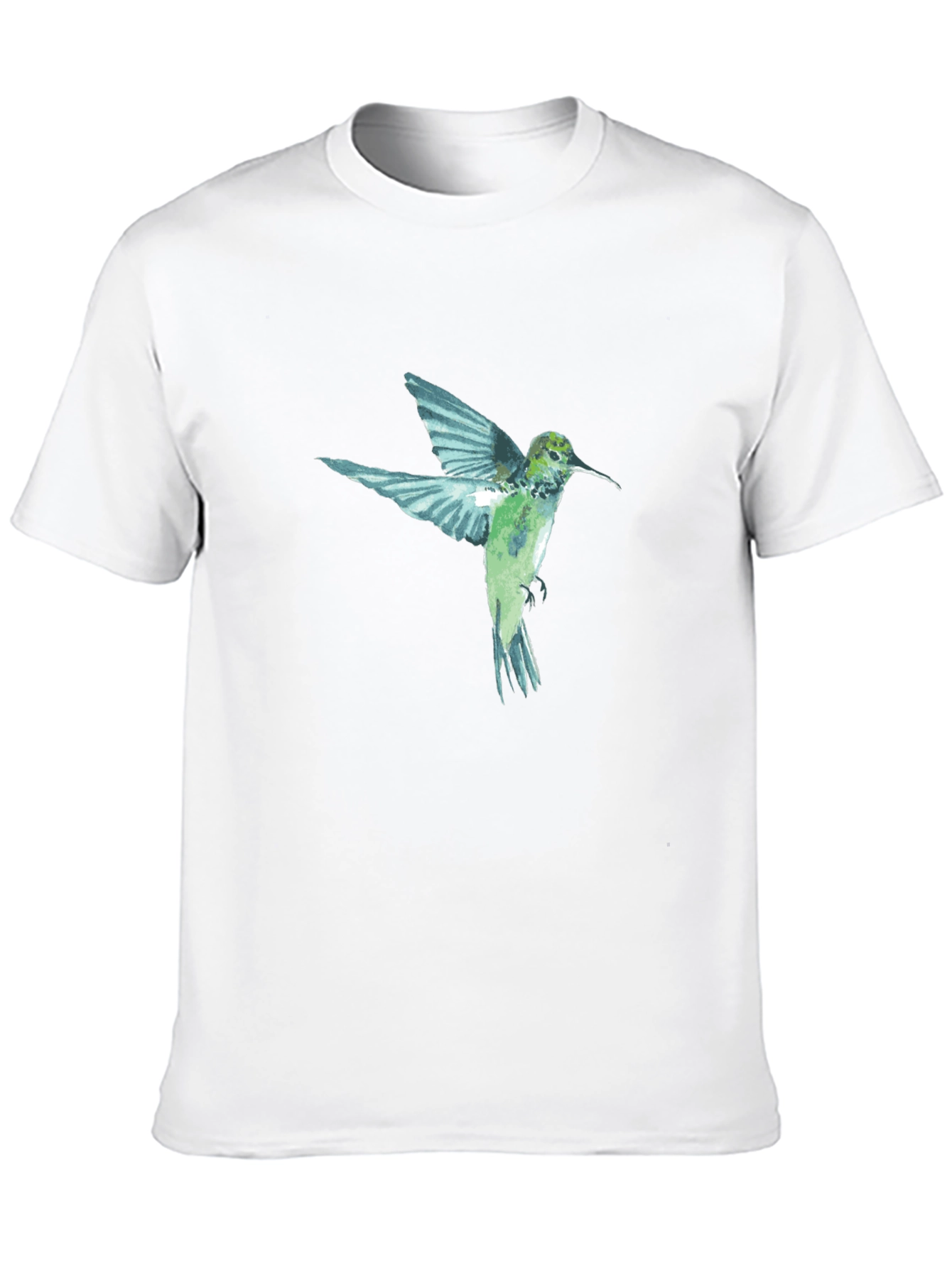 Black Hummingbird Graphic Print Black T-Shirt view 10