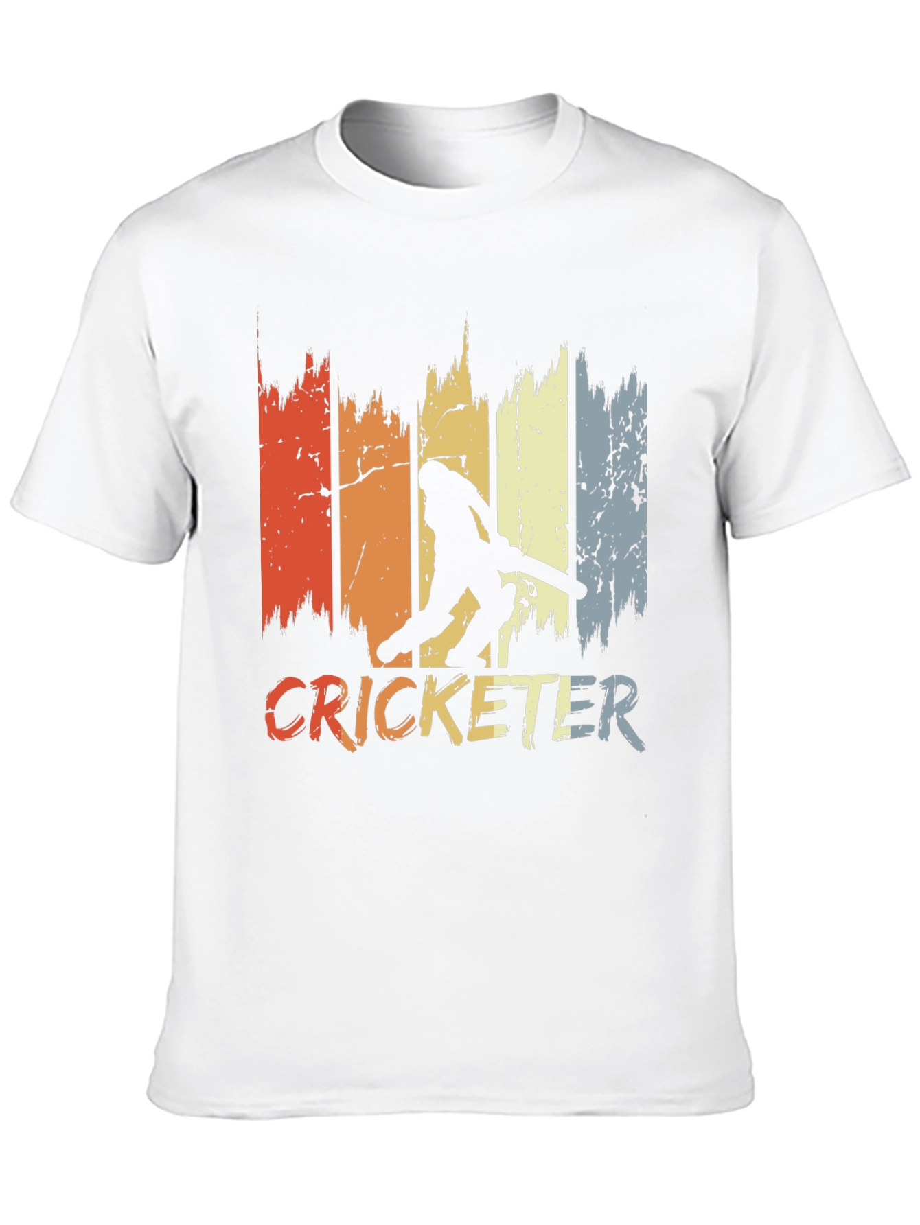 Black Vintage Cricketer T-Shirt - Retro Style view 10