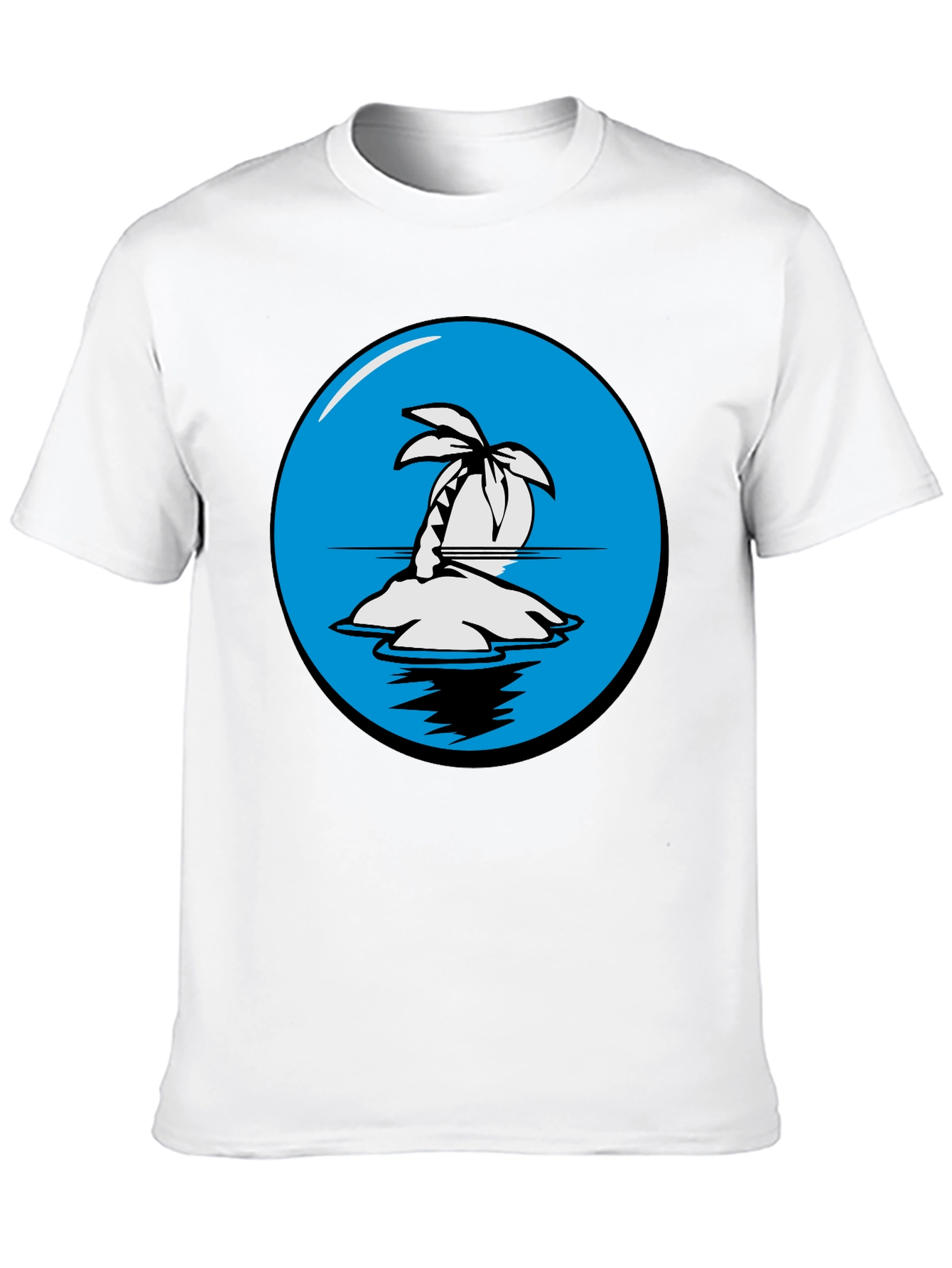 Black Island Graphic Tee -  Black Cotton Comfort view 10