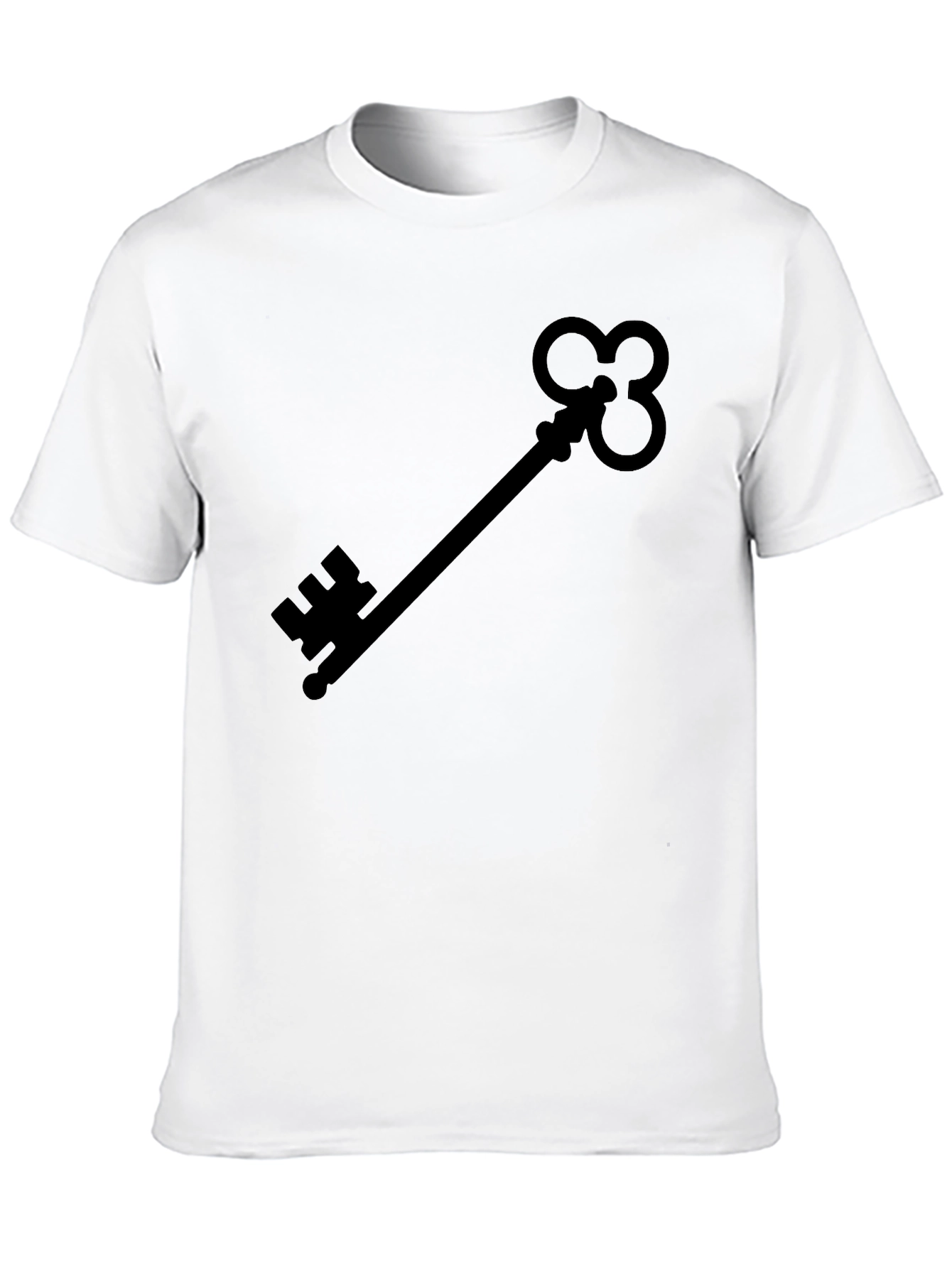 Black Skeleton Key Graphic Tee - Black Cotton Shirt view 10