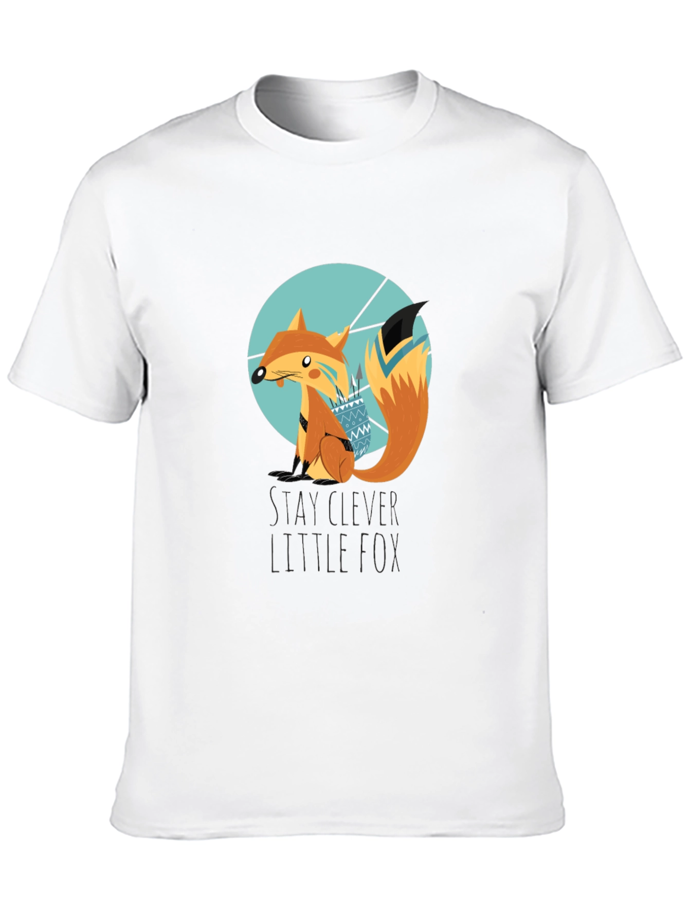 Black Stay Clever Little Fox Graphic T-Shirt view 10