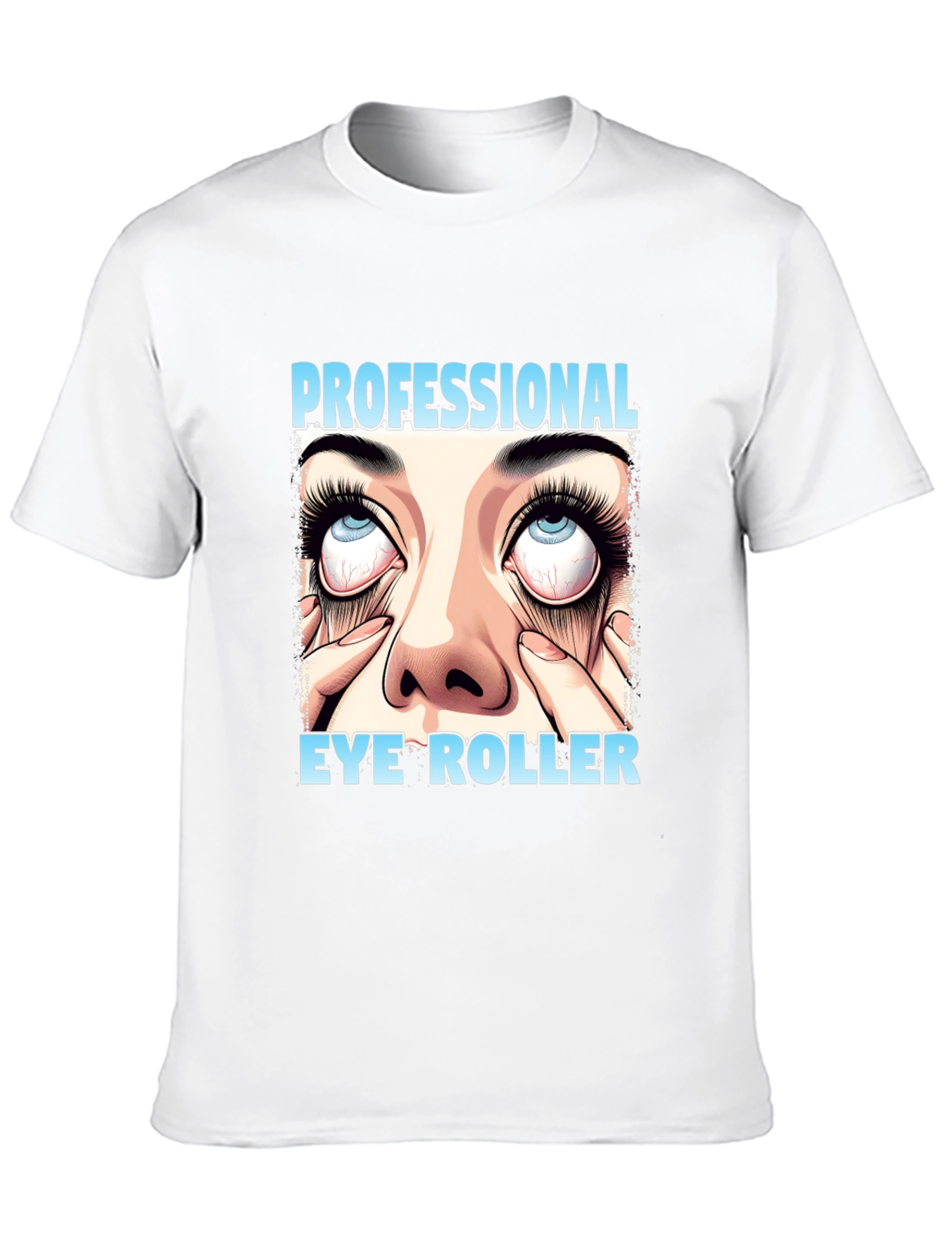 Black Professional Eye Roller Graphic T-Shirt view 10