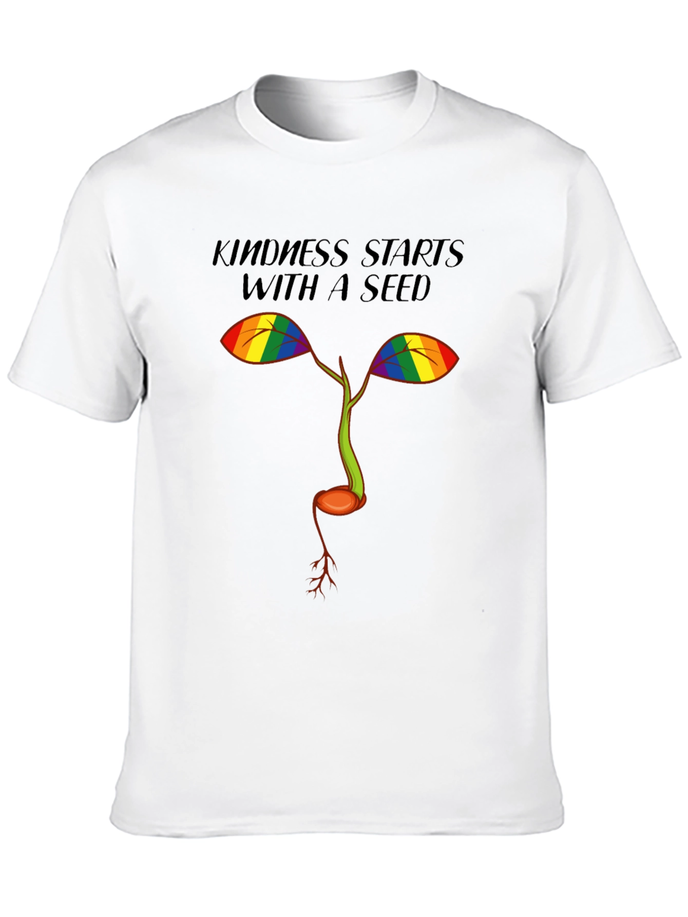 Black Kindness Starts with a Seed Black T-Shirt view 10