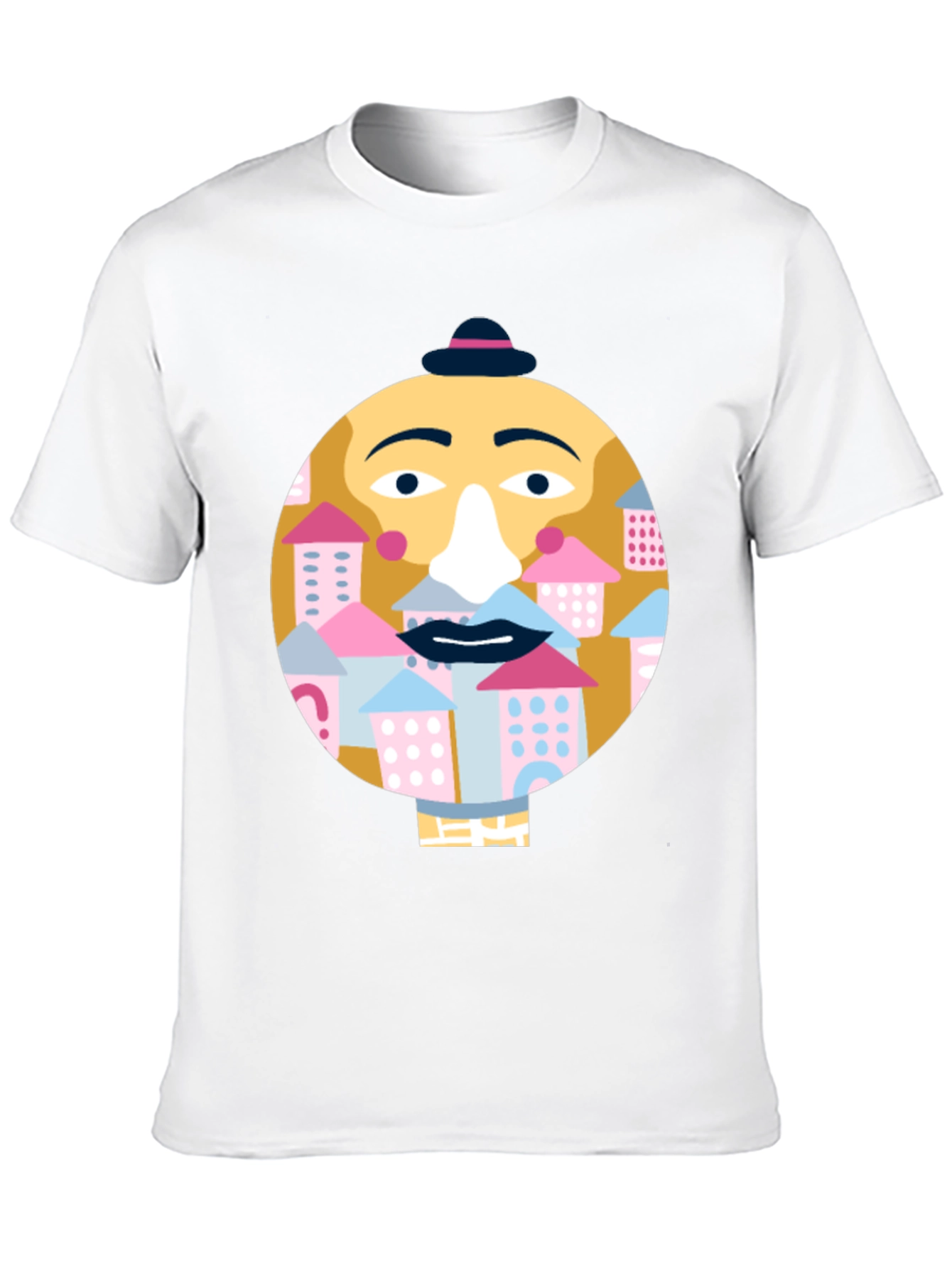 Black Quirky Face Graphic T-Shirt - City Beard view 10