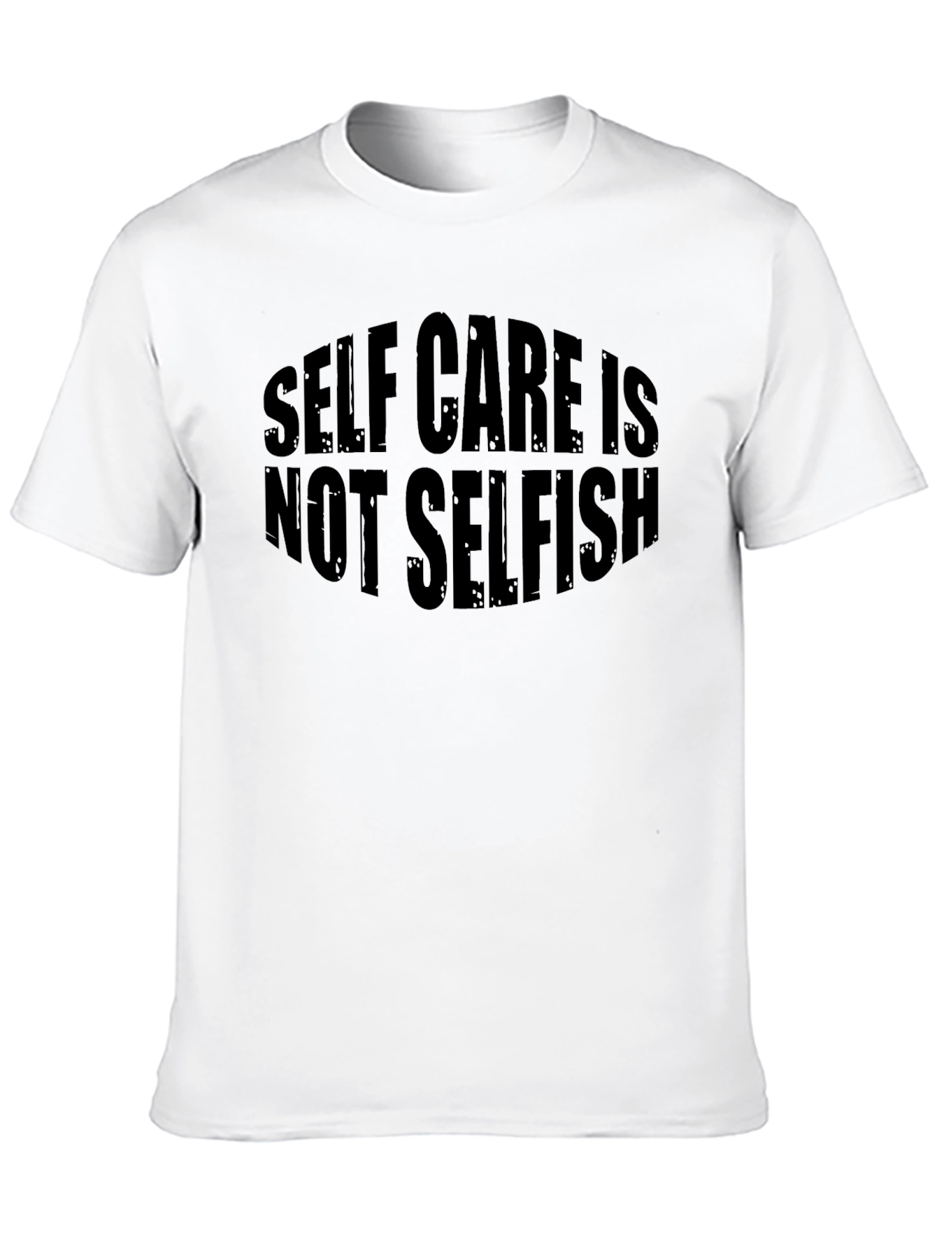 Black Self Care Is Not Selfish Graphic Tee - Black T-Shirt view 10