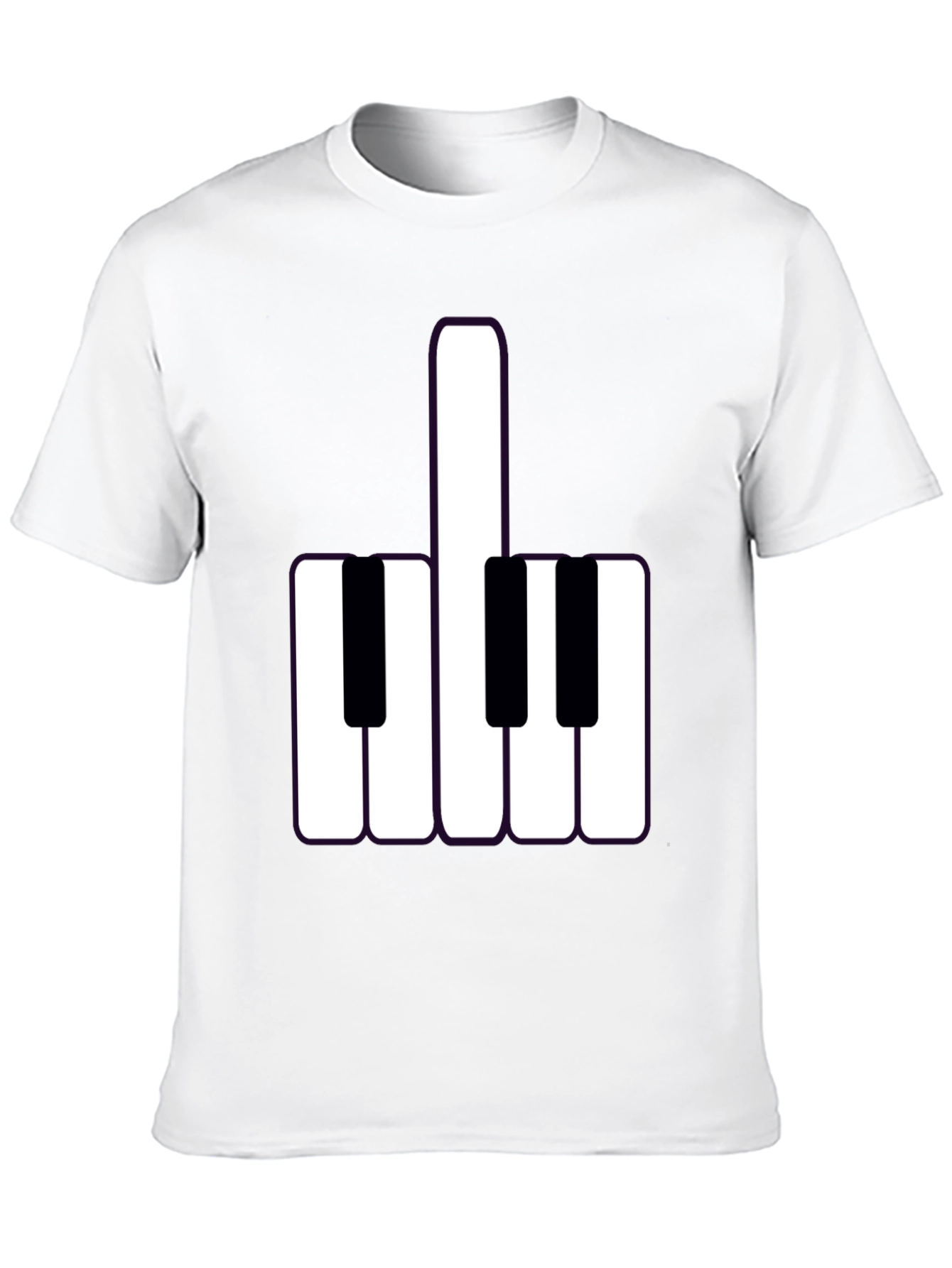 Black Musical Middle Finger Graphic Tee - Black view 10