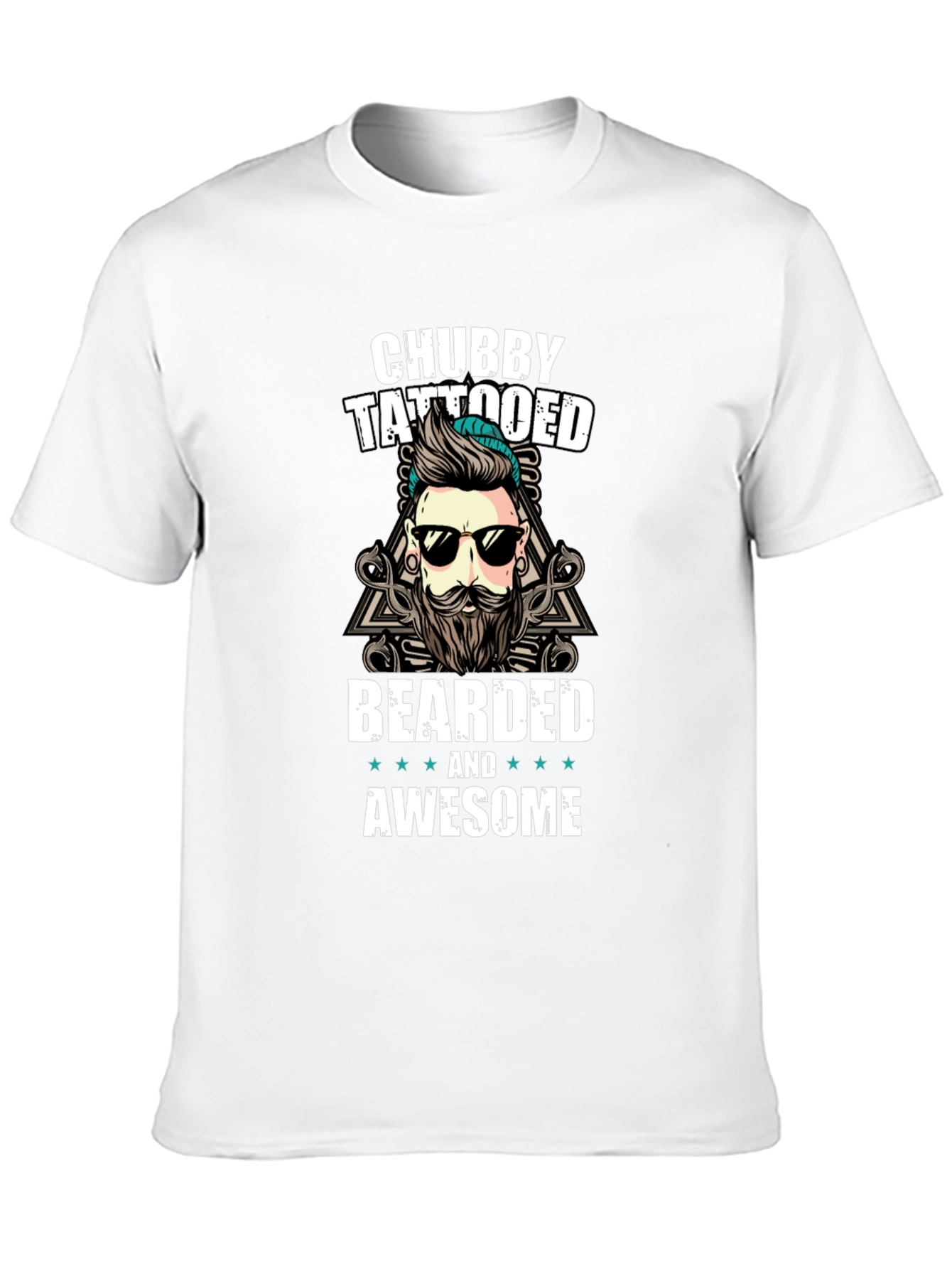Black Chubby Tattooed Bearded Awesome T-Shirt view 10