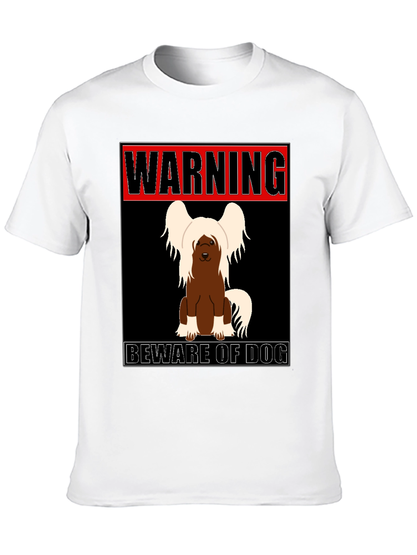 Black Warning Beware of Dog T-Shirt view 10