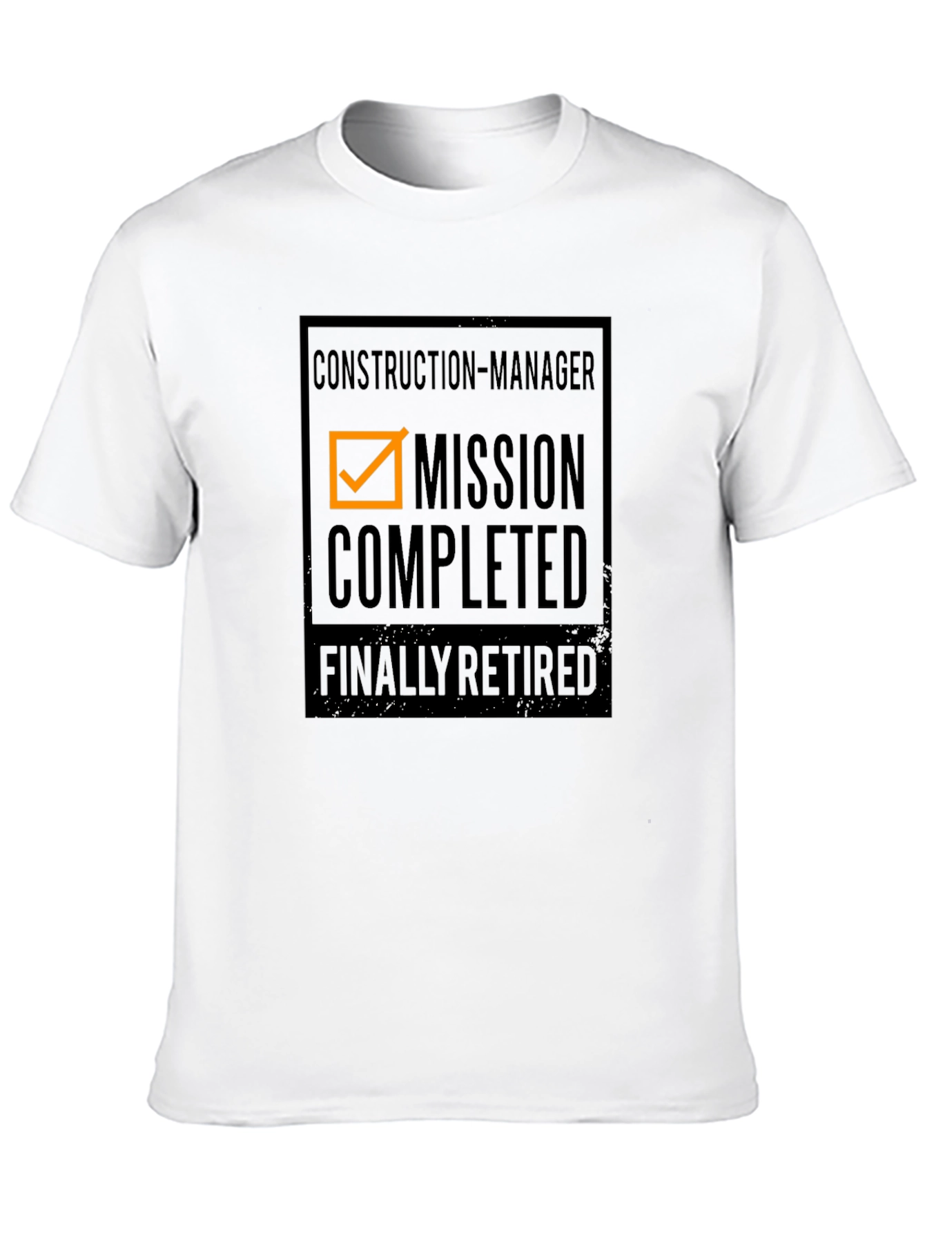 Black Retired Construction Manager T-Shirt view 10