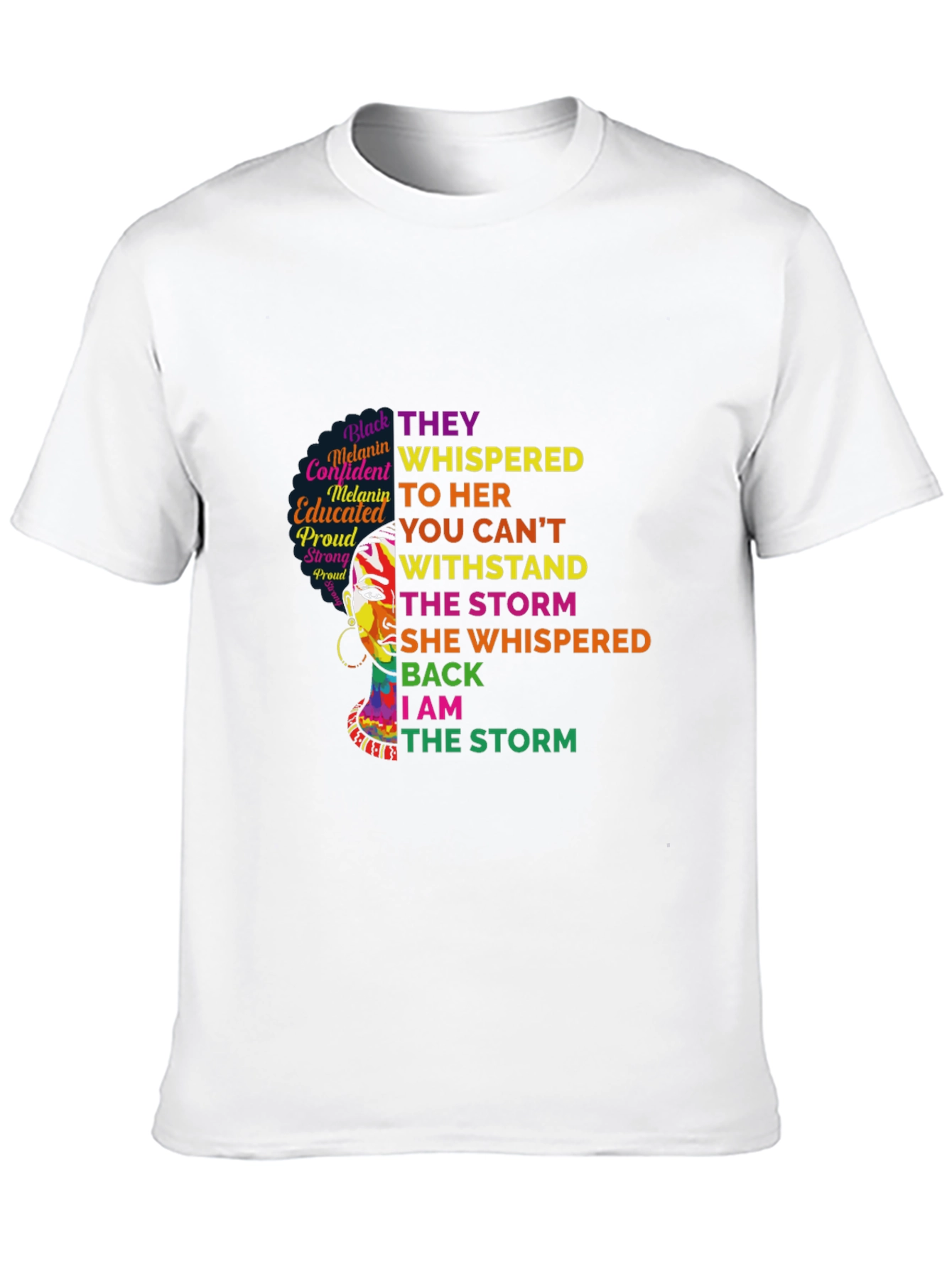 Black Empowered Melanin Woman Graphic T-Shirt view 10