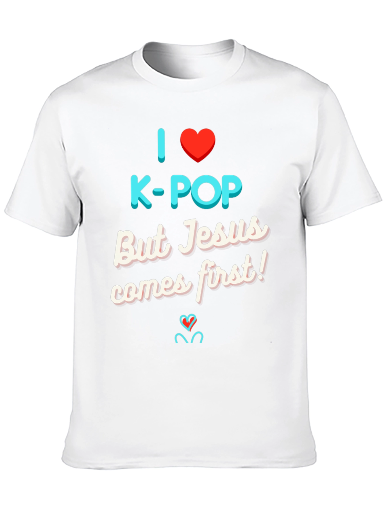 Black I Love K-Pop But Jesus T-Shirt view 10