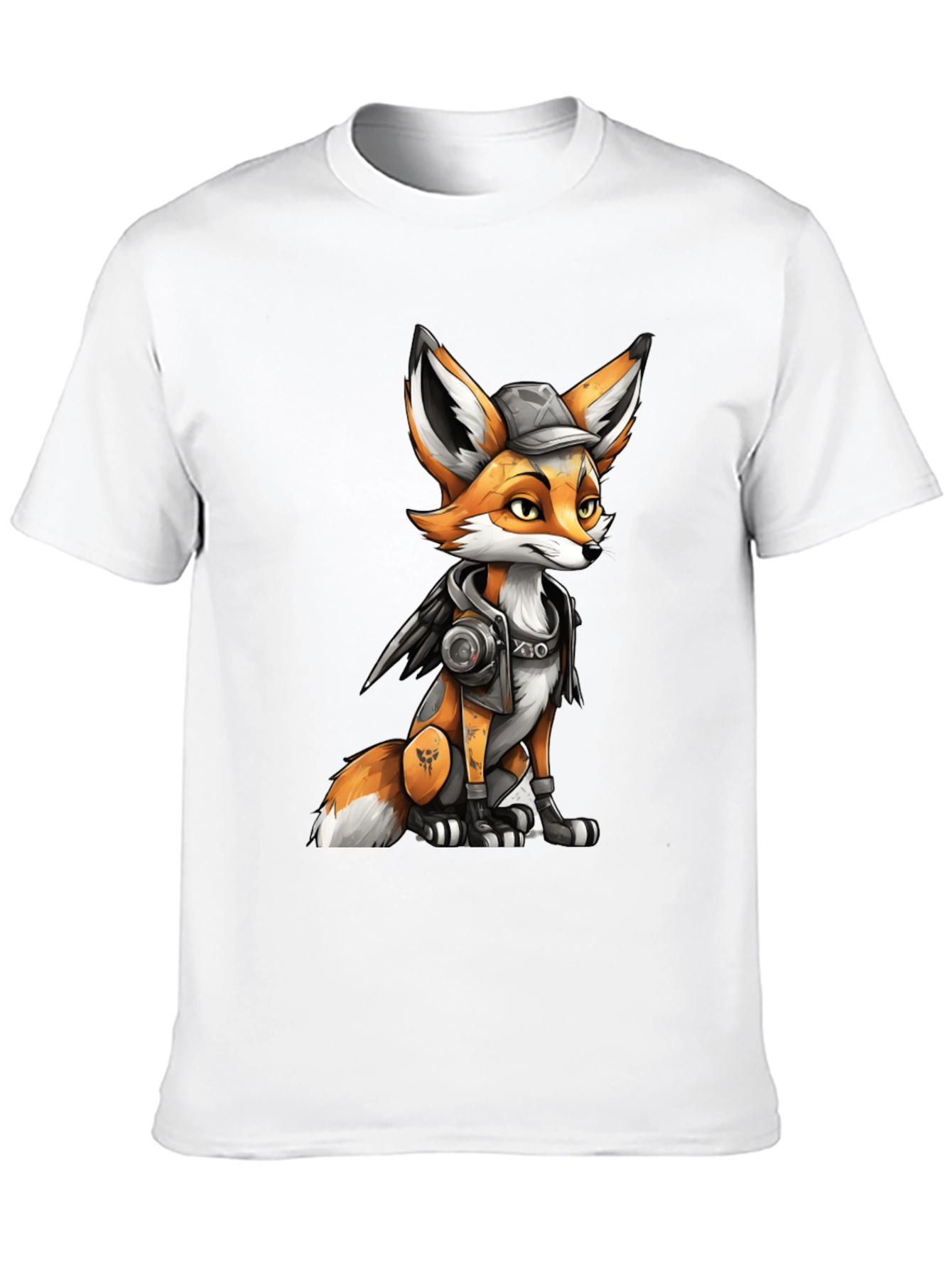 Black Fox Character Graphic Black T-Shirt view 10