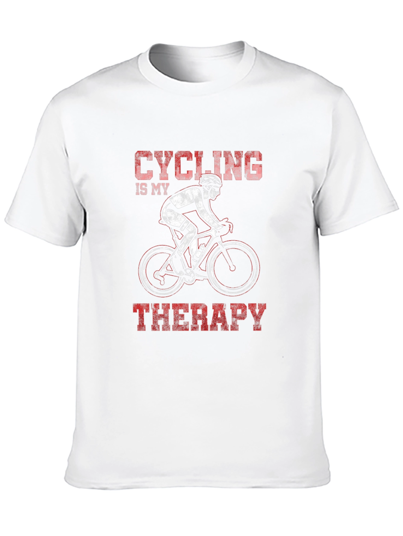 Black Cycling is My Therapy Graphic T-Shirt view 10