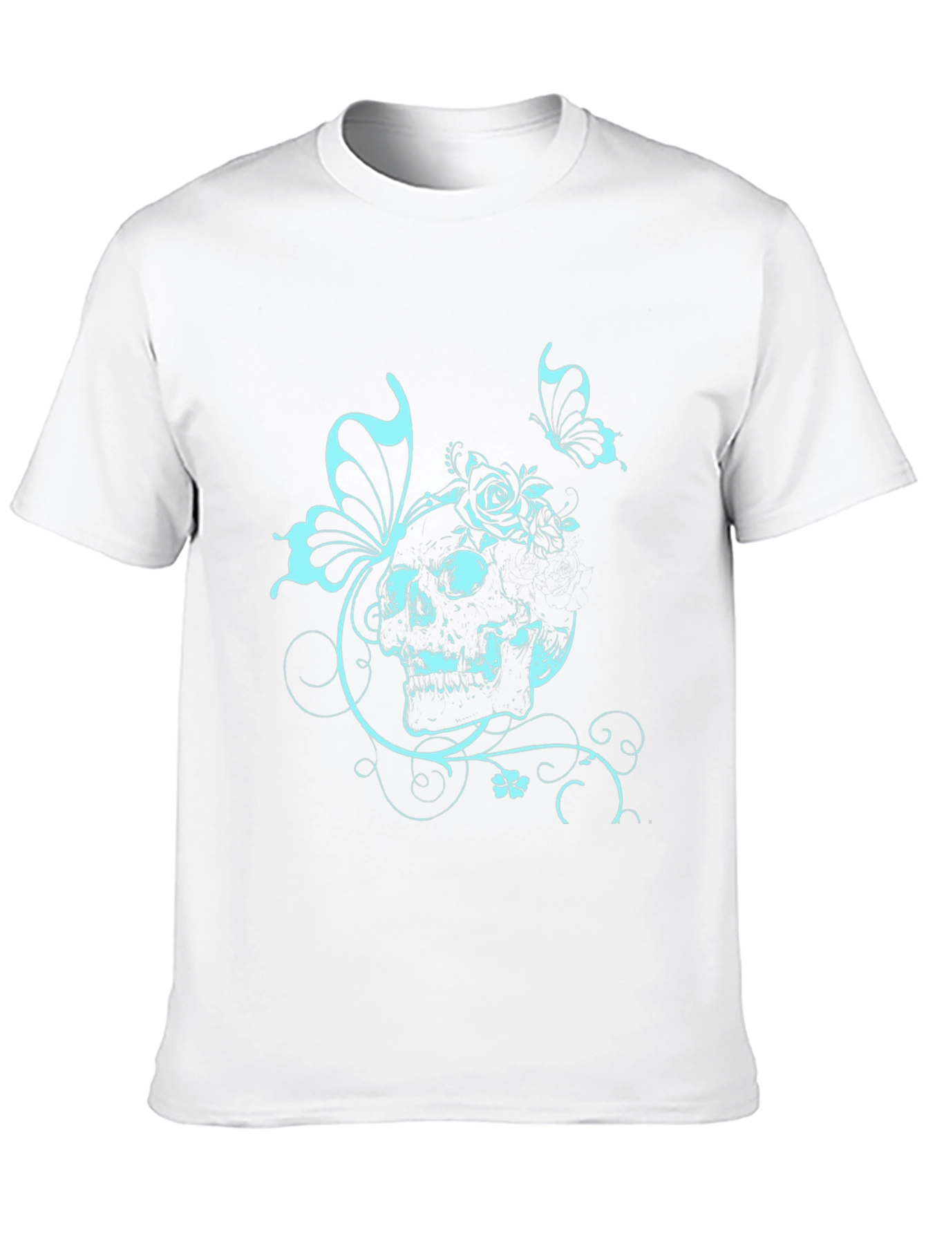 Black Skull Butterfly Graphic Tee - Edgy Style view 10