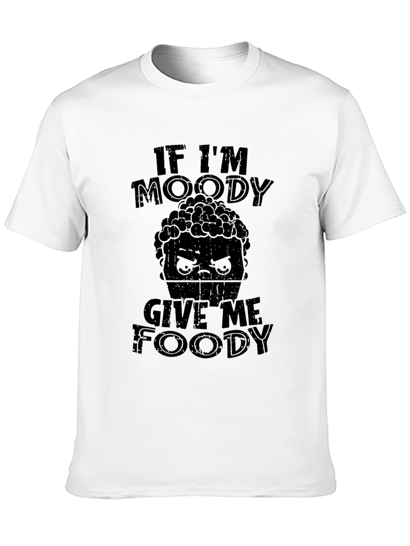 Black Moody Foody Graphic T-Shirt -  Funny Foodie Tee view 10
