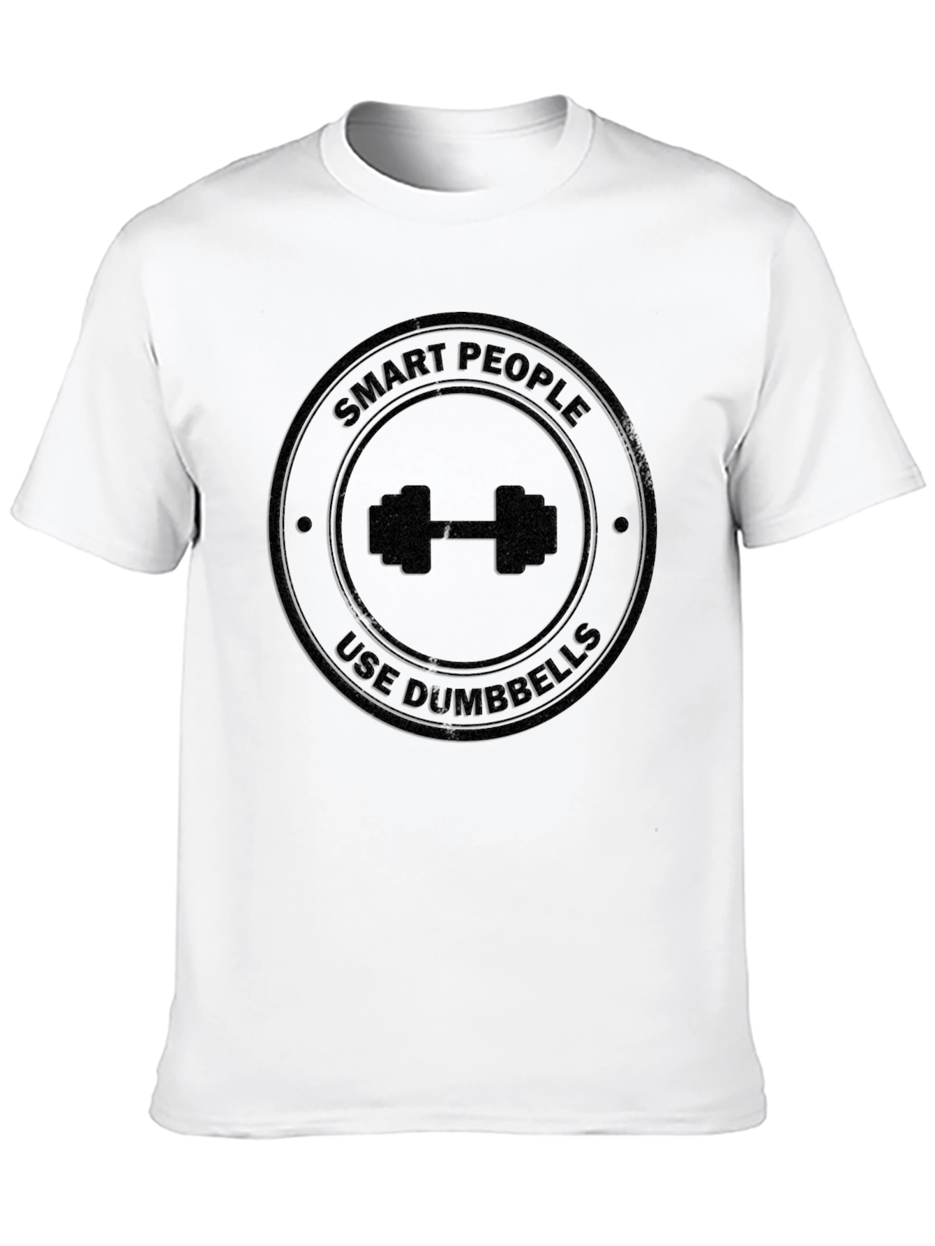 Black Smart People Use Dumbbells Black Graphic T-Shirt view 10