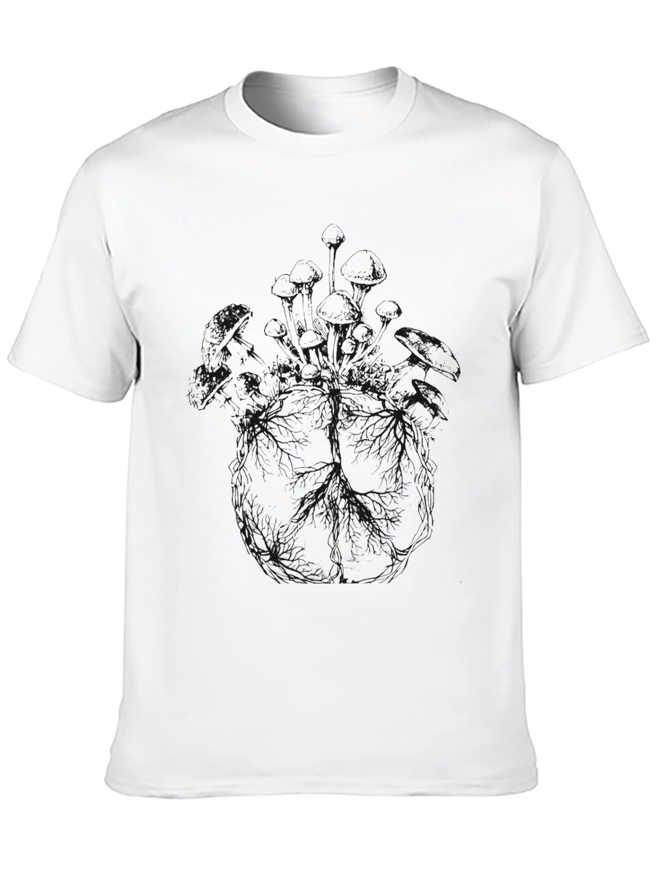 Black Men's Classic Black Crew Neck T-Shirt view 10