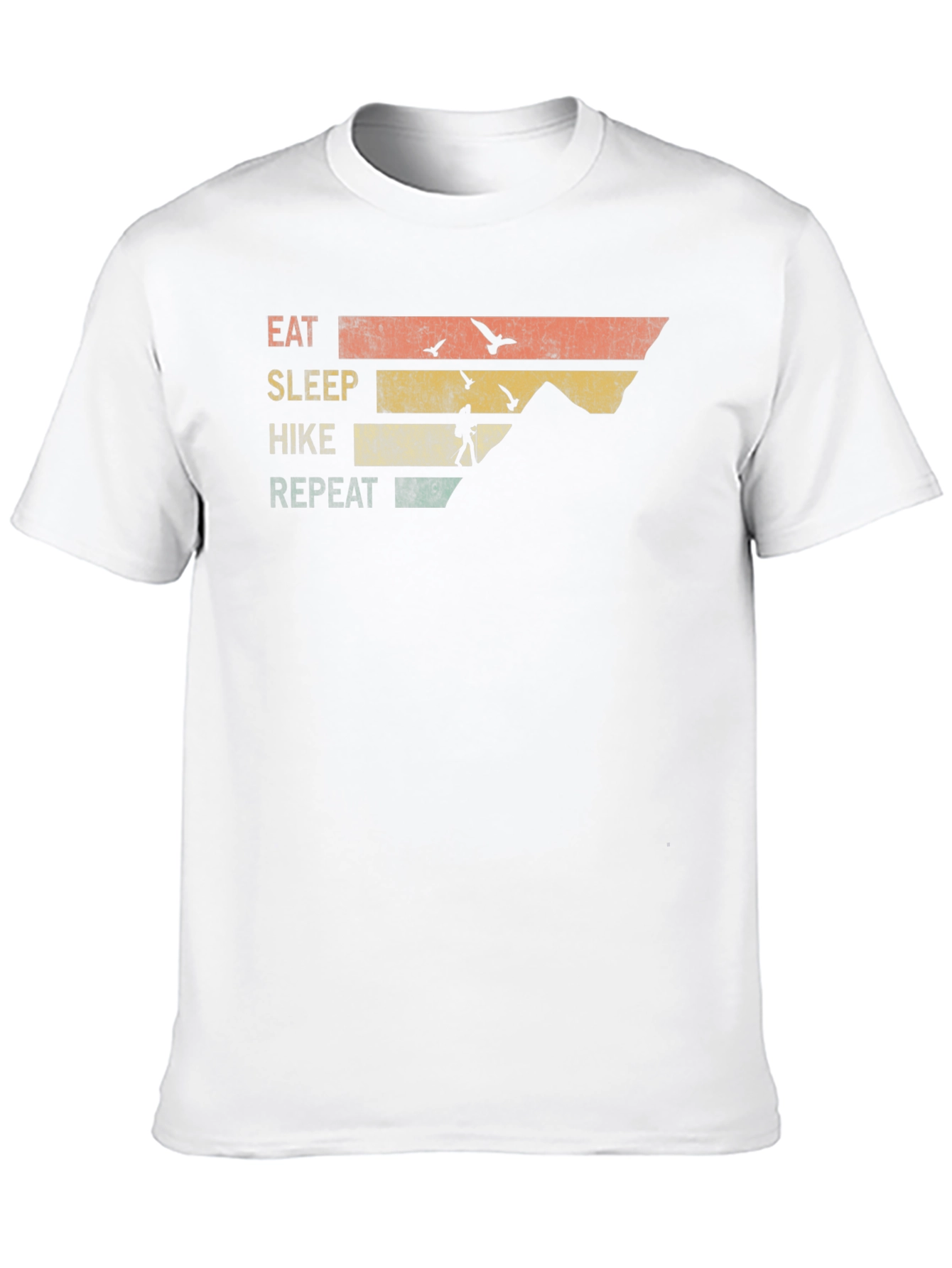 Black Eat Sleep Hike Repeat T-Shirt - Mountain Adventure Tee view 10