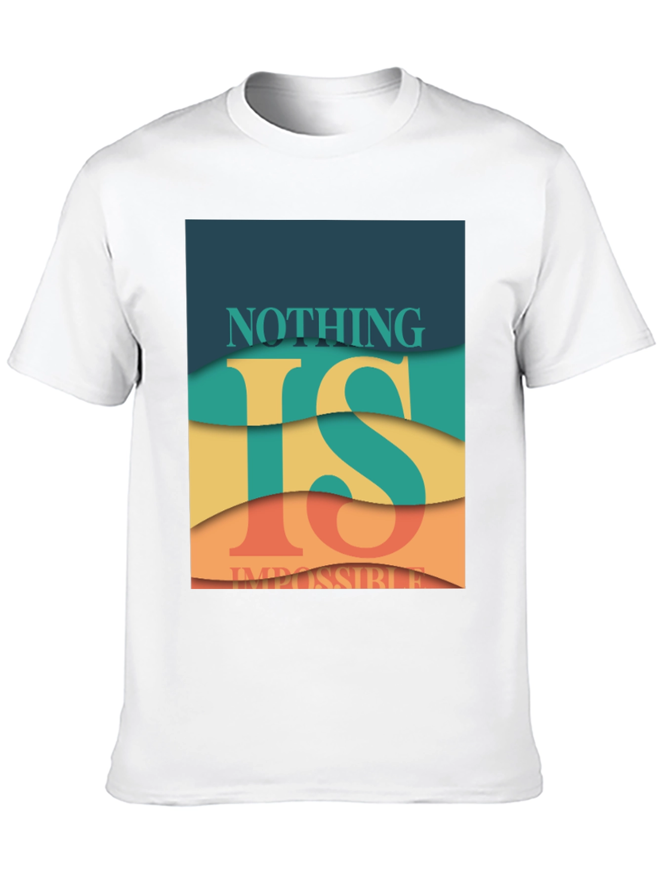 Black Nothing is Impossible Graphic T-Shirt view 10