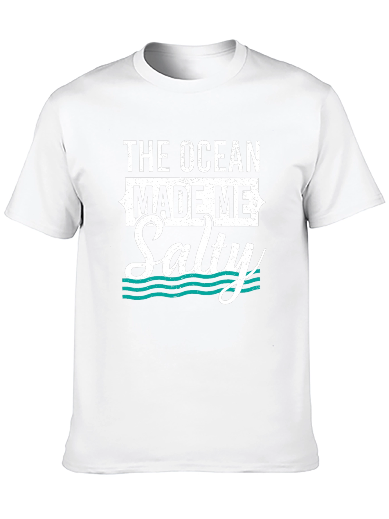Black The Ocean Made Me Salty Graphic Tee view 10