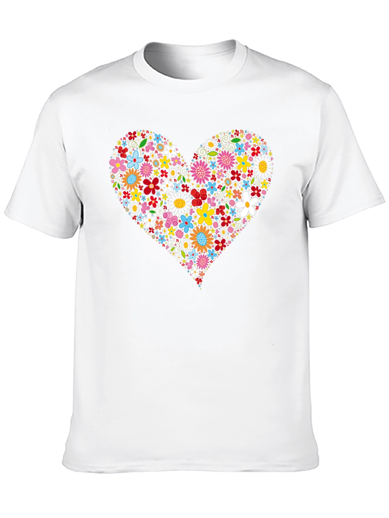 Black Floral Heart Graphic Tee - Trendy Black T-Shirt view 10