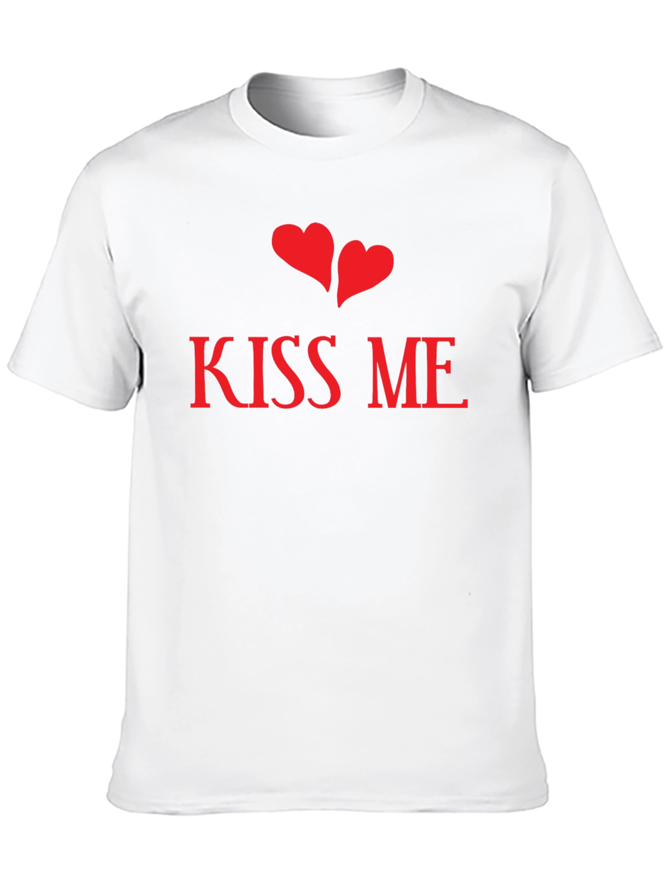 Black Kiss Me Valentines T-Shirt - Black view 10