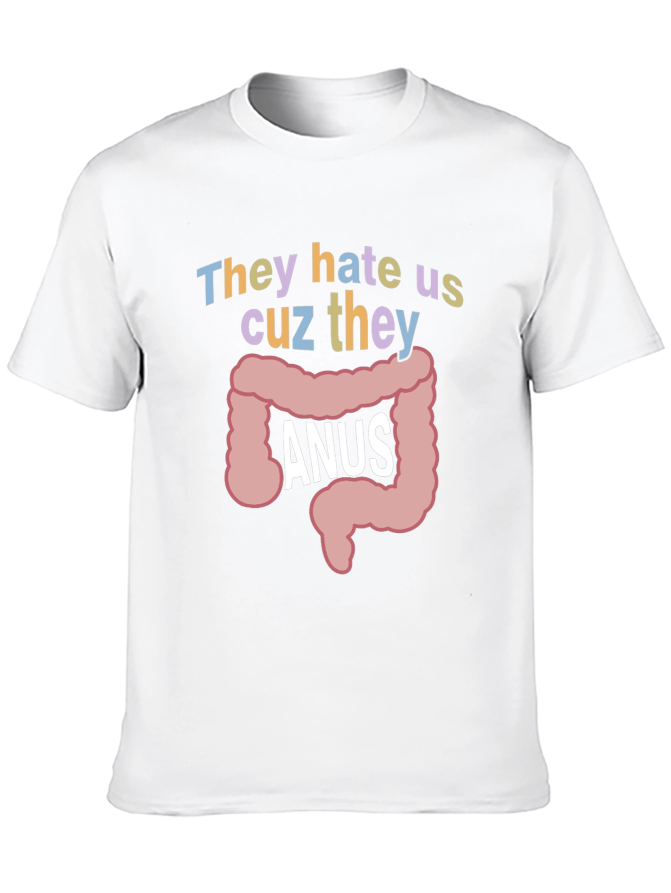 Black Anus Graphic T-Shirt: They Hate Us Funny Tee view 10