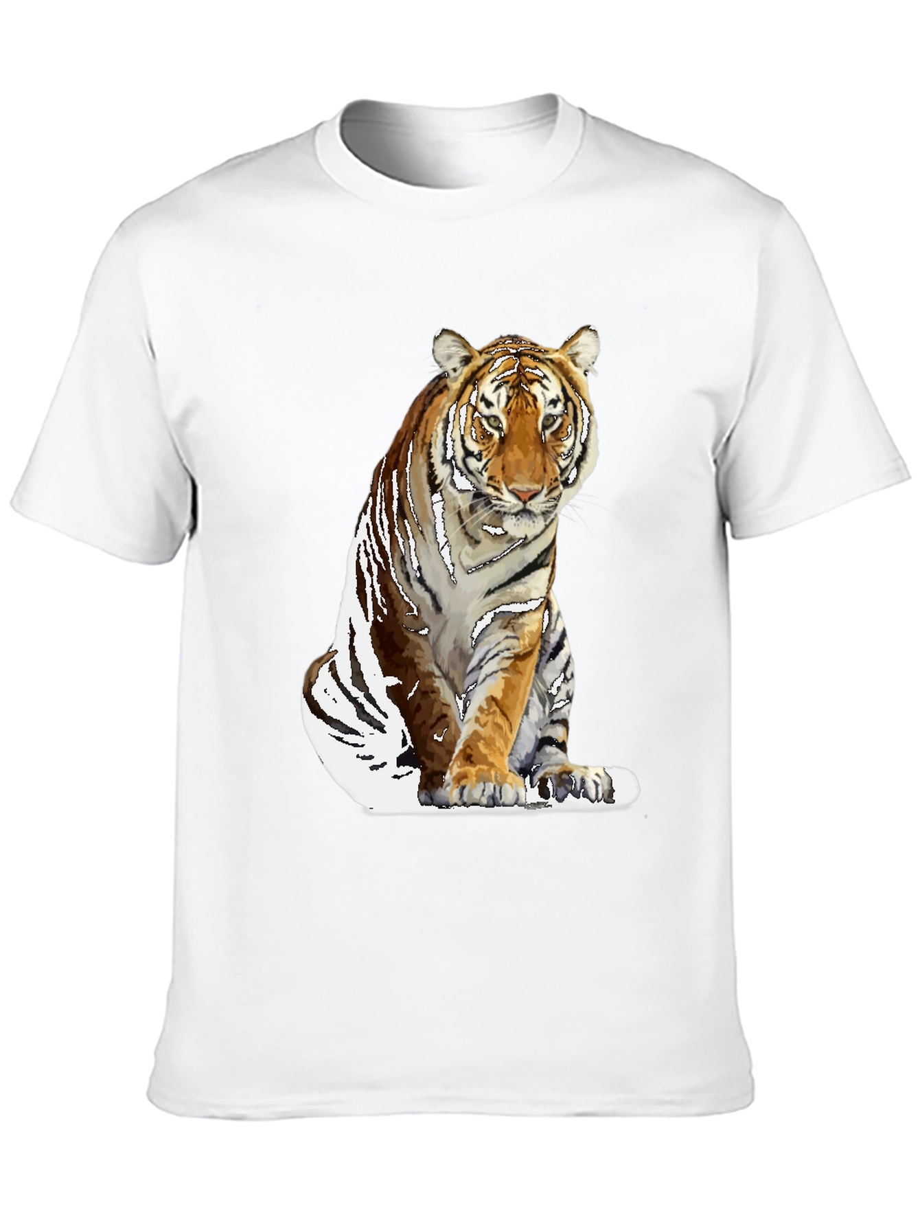 Black Cool Tiger Graphic Black T-Shirt for Men view 10