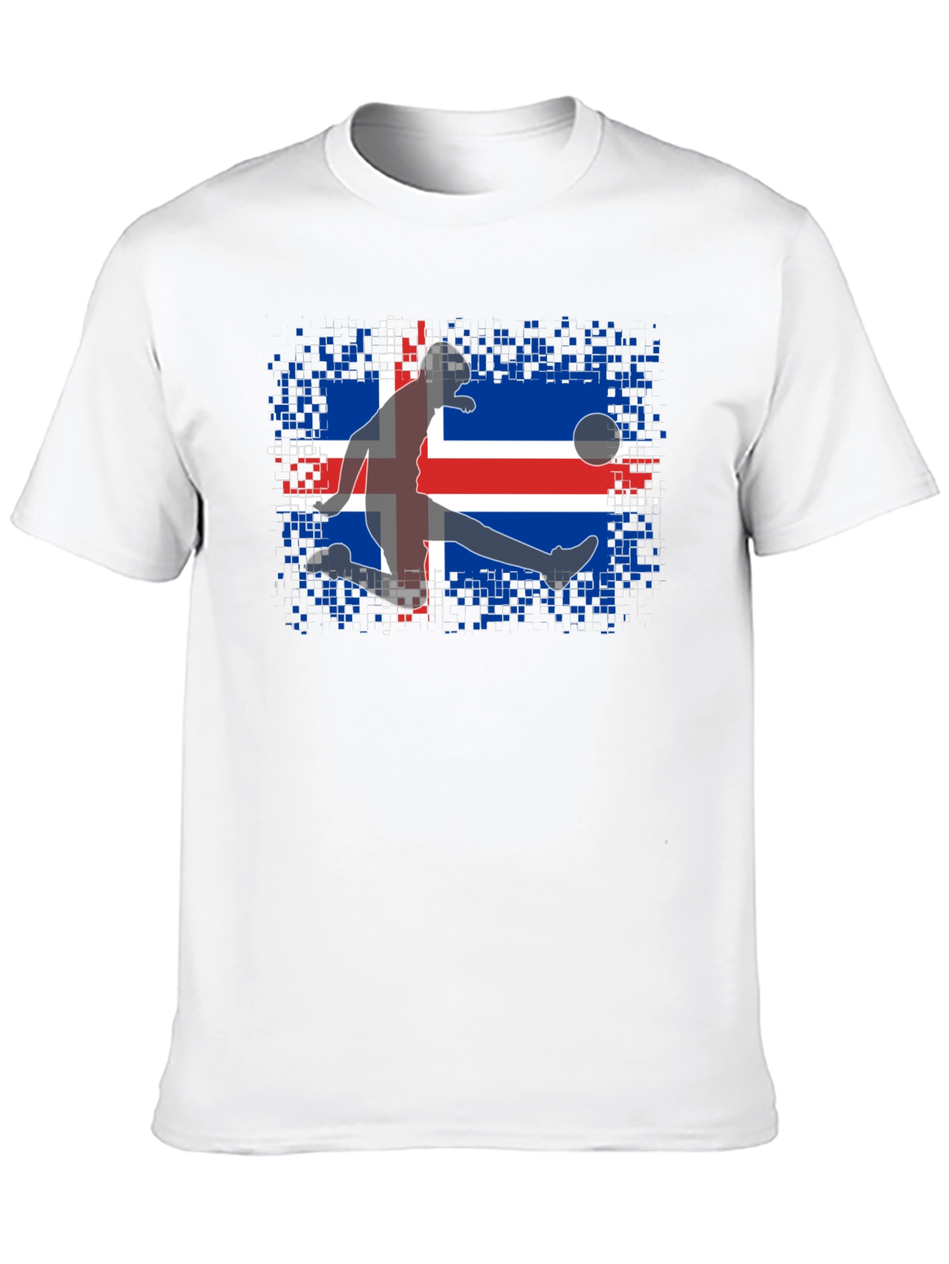 Iceland Soccer Flag Graphic T-Shirt - 10