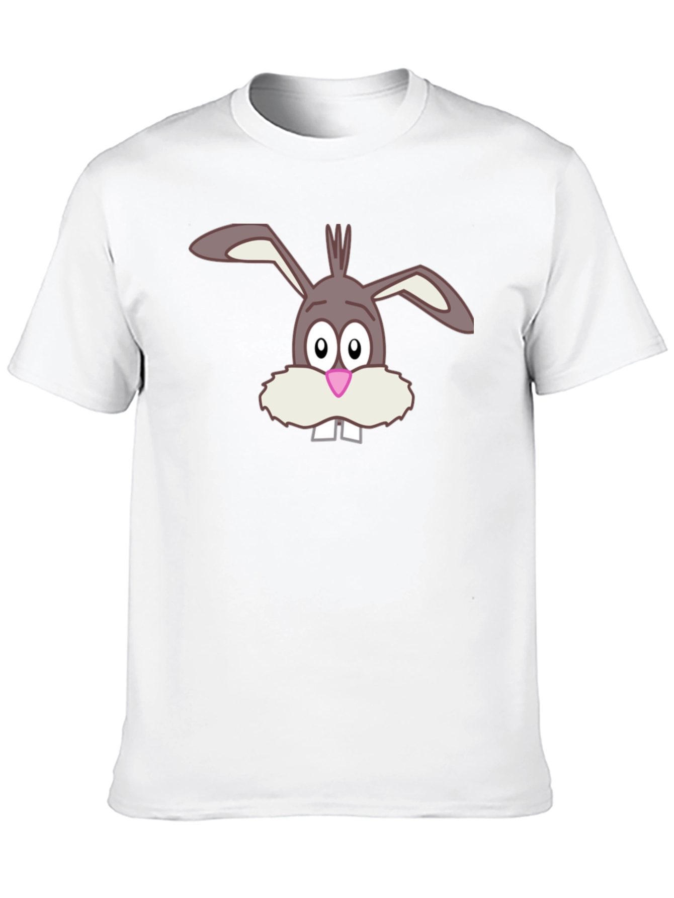 Black Funny Cartoon Bunny Graphic Black T-Shirt view 10