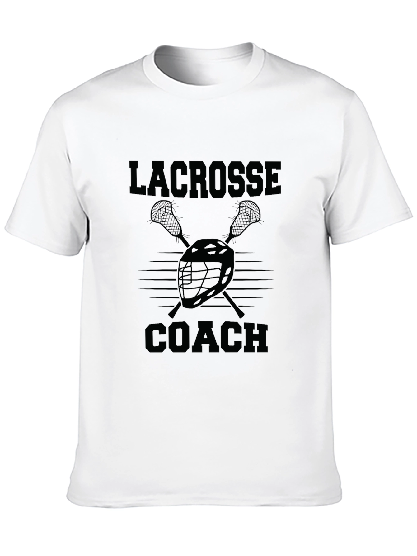 Black Lacrosse Coach Graphic Tee - Black Cotton T-Shirt view 10