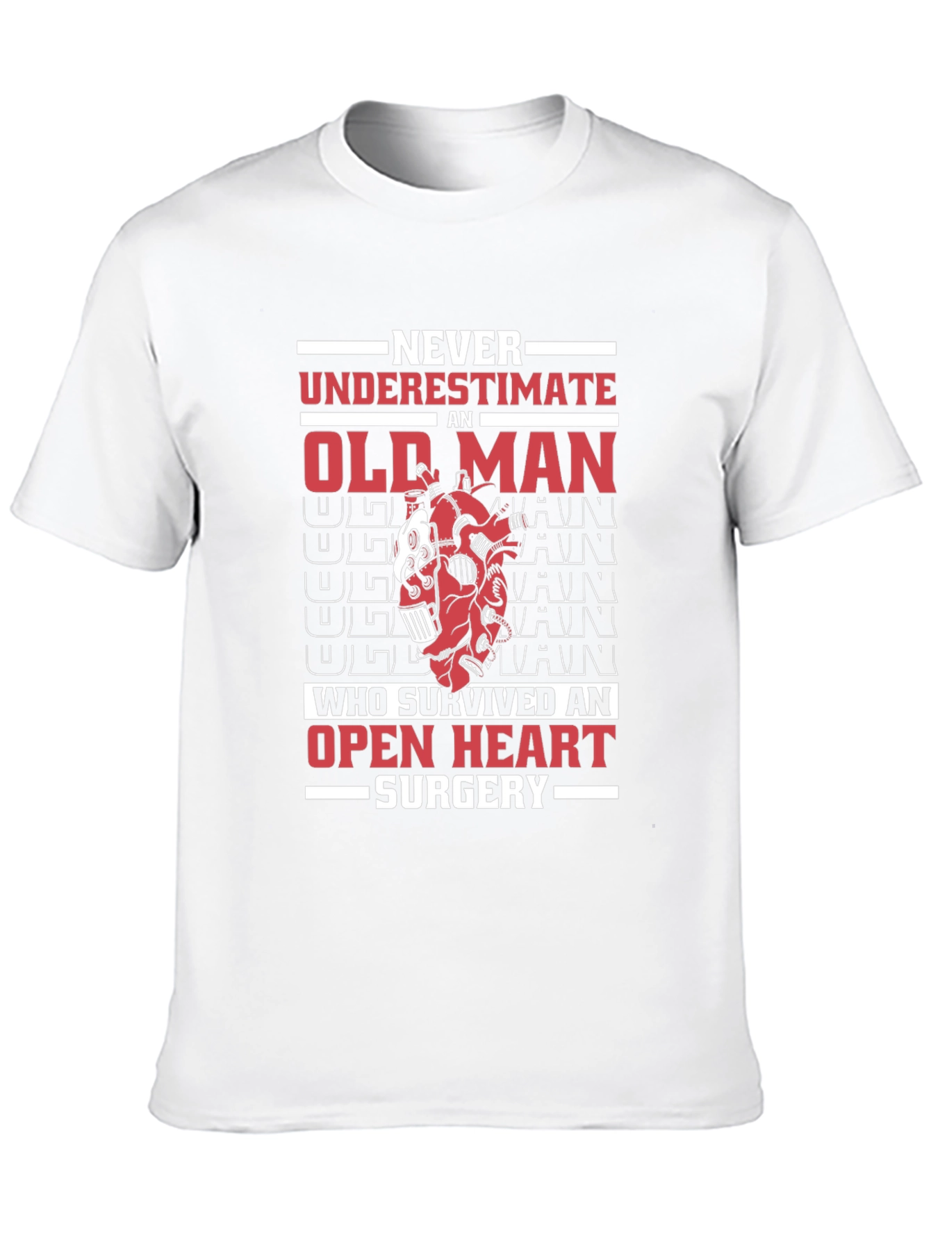 Black Never Underestimate Old Man Open Heart Surgery T-Shirt view 10